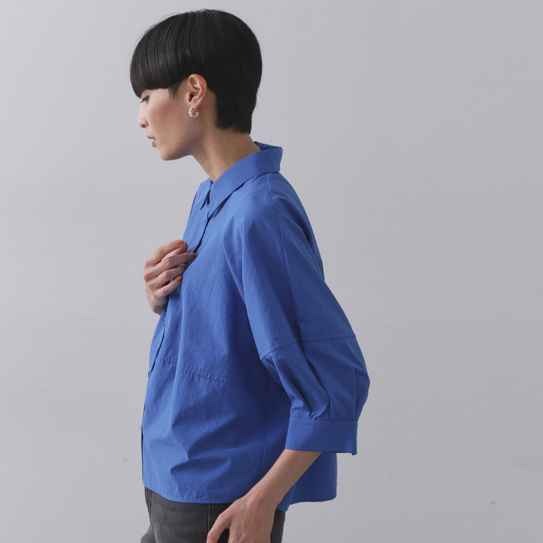 OPAQUE.CLIP「切替フォルムシャツ【洗濯機洗い可】」|シャツ・ブラウス|