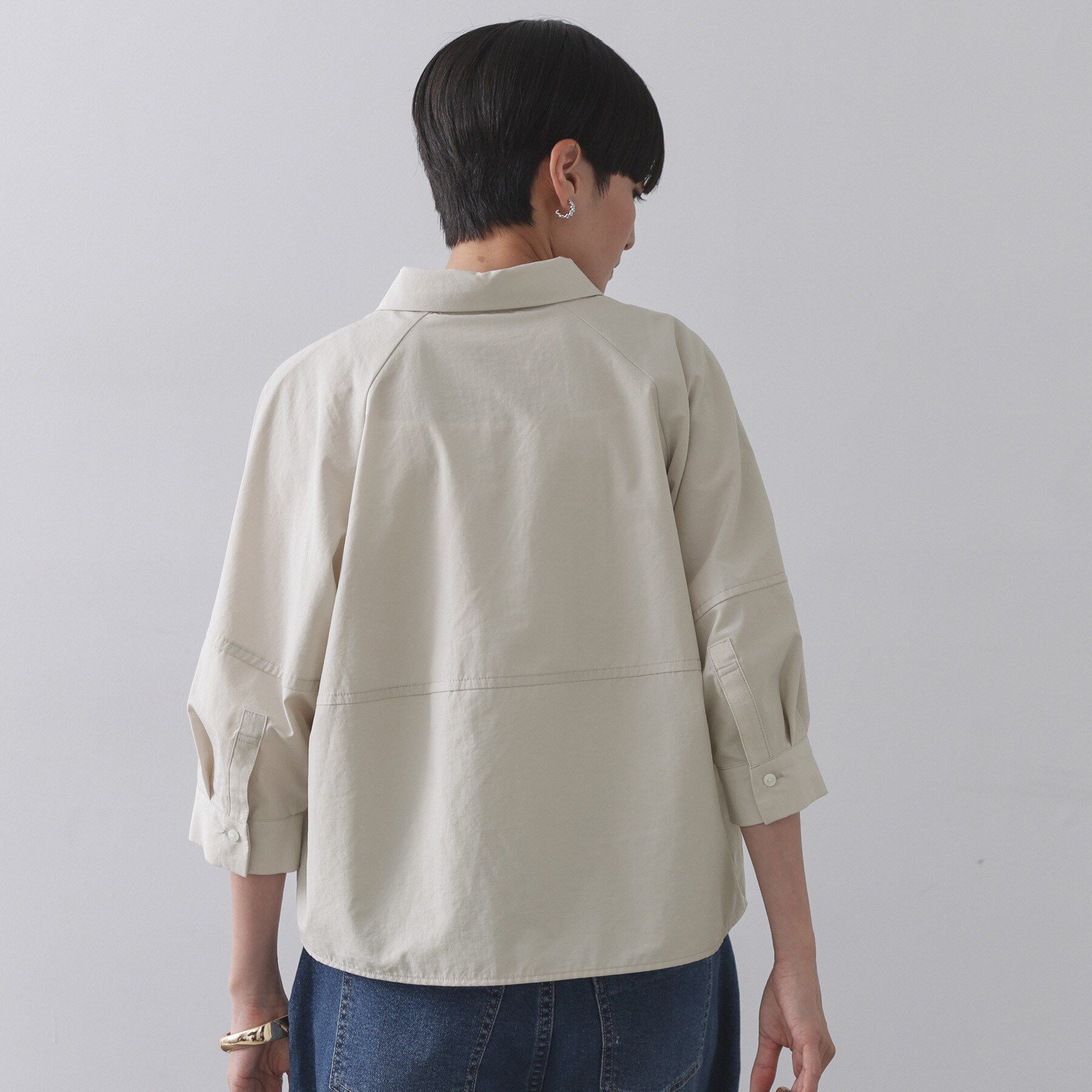 OPAQUE.CLIP「切替フォルムシャツ【洗濯機洗い可】」|シャツ・ブラウス|