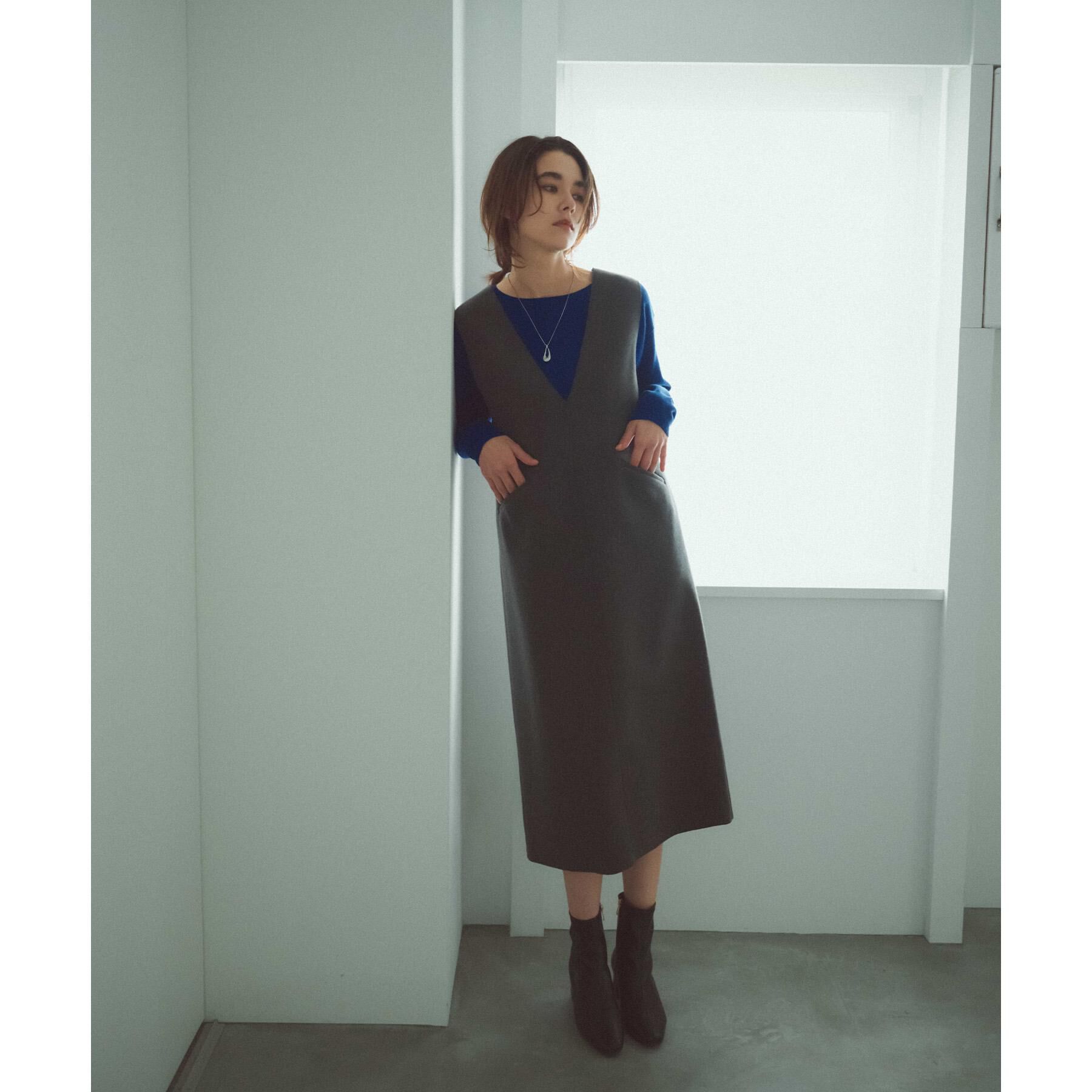 OPAQUE.CLIP「ウールライクジャンパードレス【洗濯機洗い可】」|ワンピース|