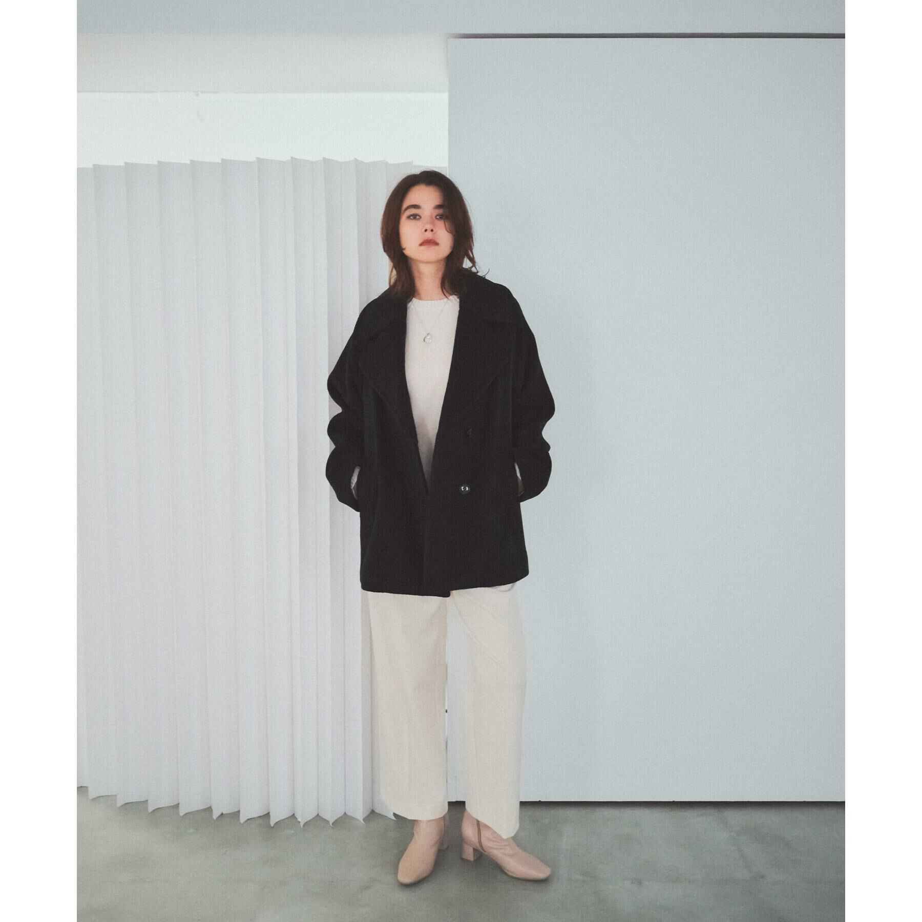 OPAQUE.CLIP「カシミヤブレンドウールミドルピーコート」|ピーコート|