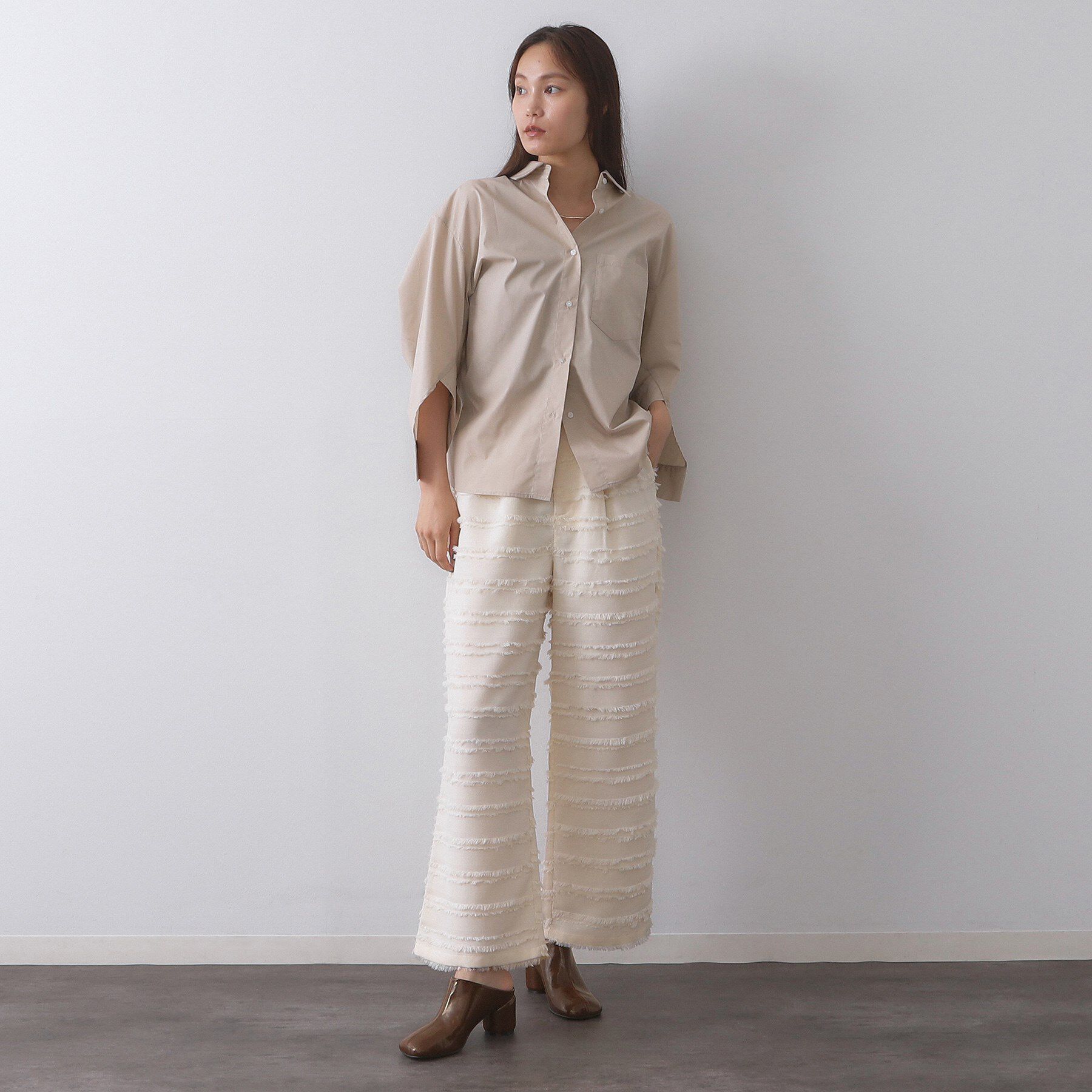 OPAQUE.CLIP「スクエアトゥチャンクミュール」|サンダル|