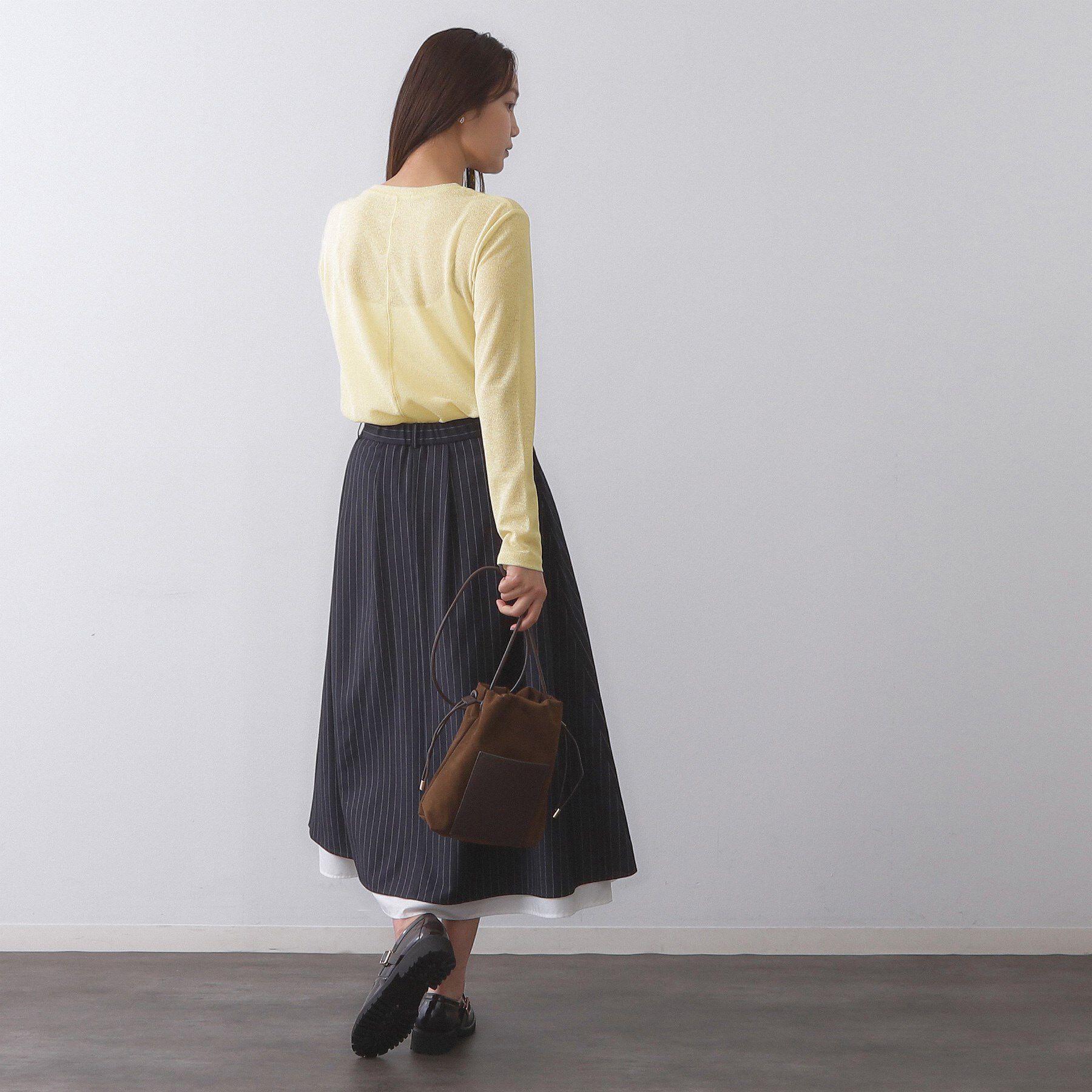 OPAQUE.CLIP「シアーラウンドネックカットソー【洗濯機洗い可】」|Tシャツ・カットソー|