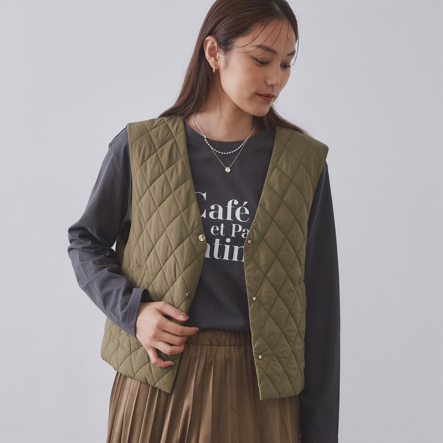 OPAQUE.CLIP「《ツインセット》マウンテンパーカー&times;キルティングベストライナー【撥水/洗濯機OK】」|ブルゾン・スタジャン|