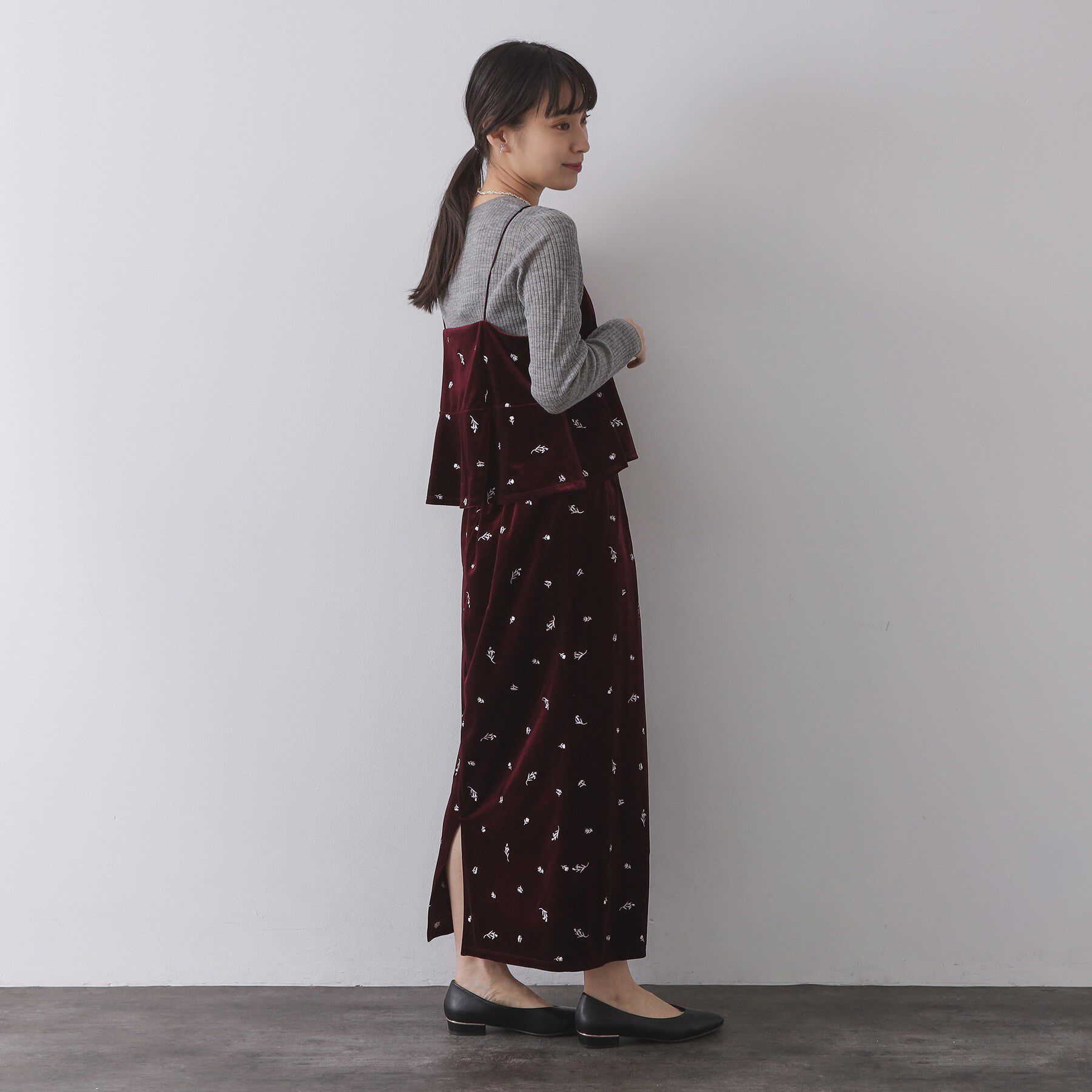 OPAQUE.CLIP「ベロアキャミ/セットアップ対応可【洗濯機OK】」|シャツ・ブラウス|