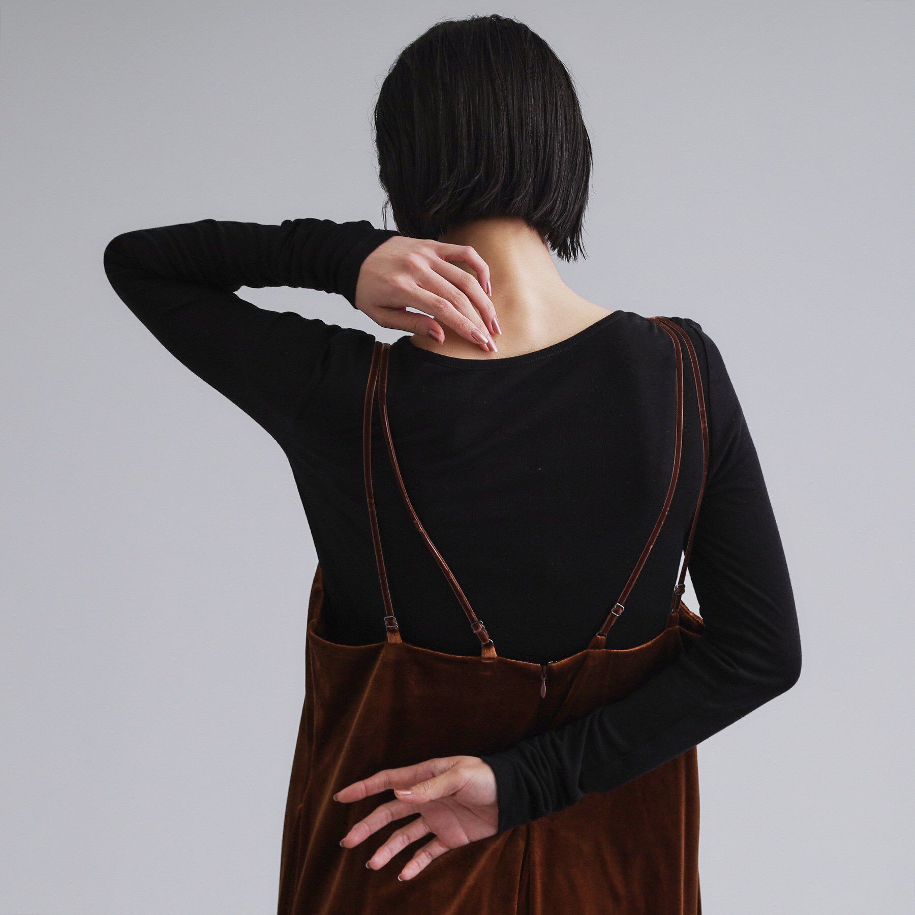 OPAQUE.CLIP「【es】シアーリブアシメレイヤードカットソー」|Tシャツ・カットソー|