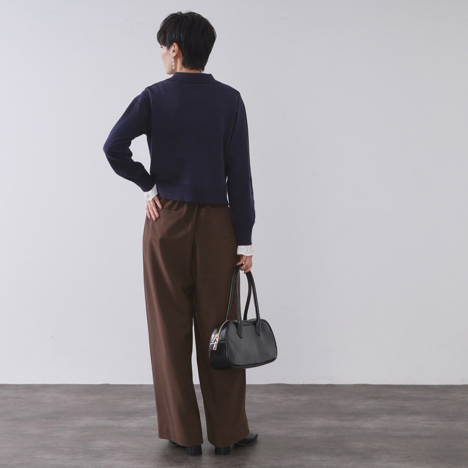 OPAQUE.CLIP「タックデザインワイドパンツ【洗濯機OK】」|その他|