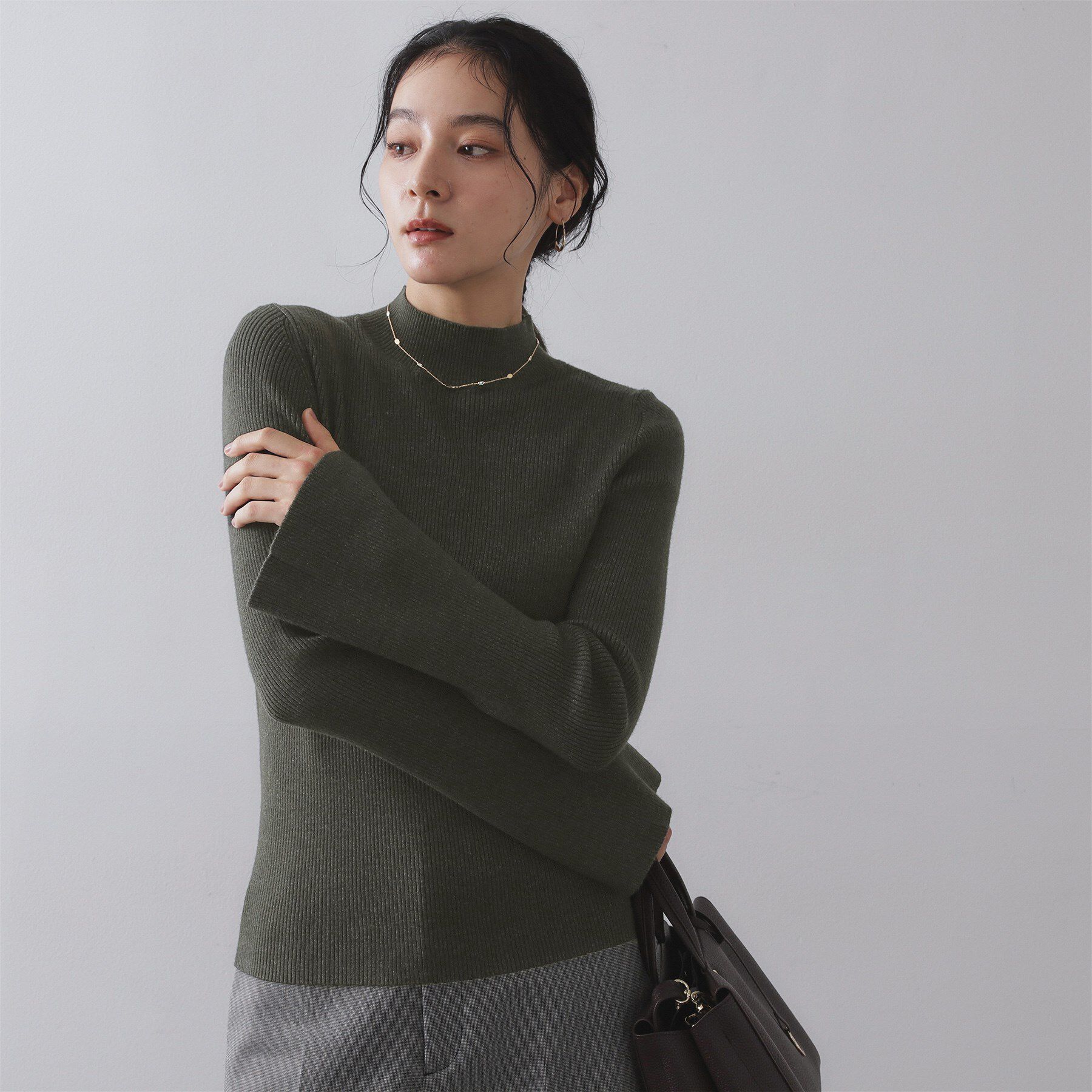 OPAQUE.CLIP「《ツインセット》ベスト&times;リブニット【洗濯機OK】」|その他|