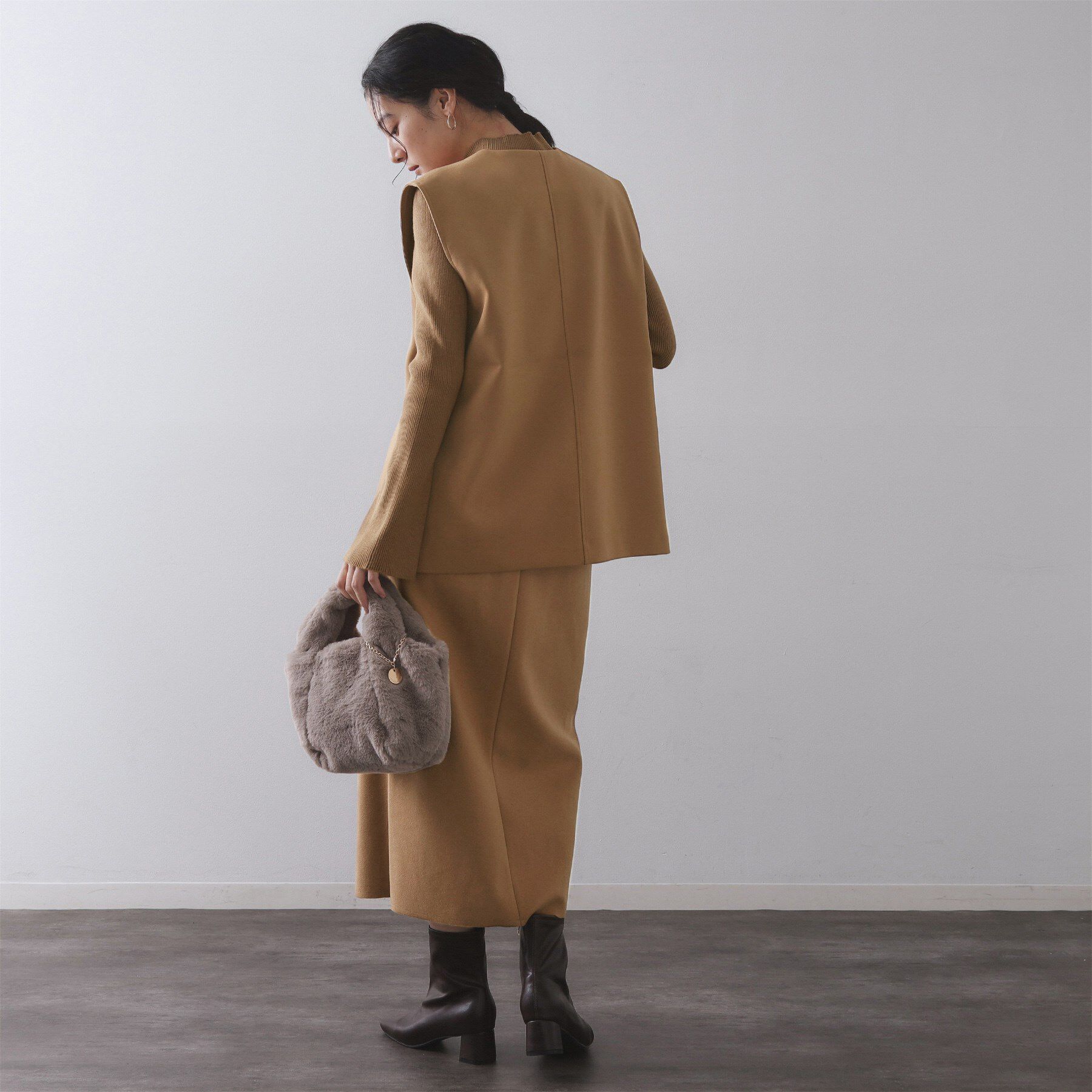 OPAQUE.CLIP「《ツインセット》ベスト&times;リブニット【洗濯機OK】」|その他|