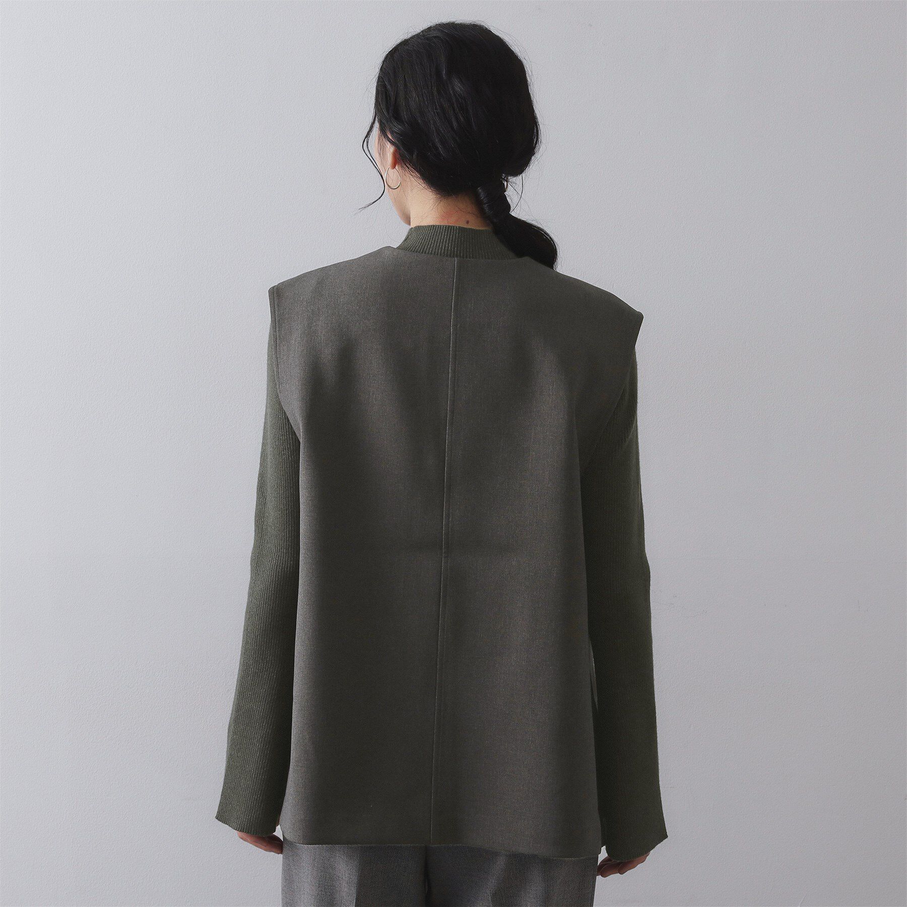 OPAQUE.CLIP「《ツインセット》ベスト&times;リブニット【洗濯機OK】」|その他|