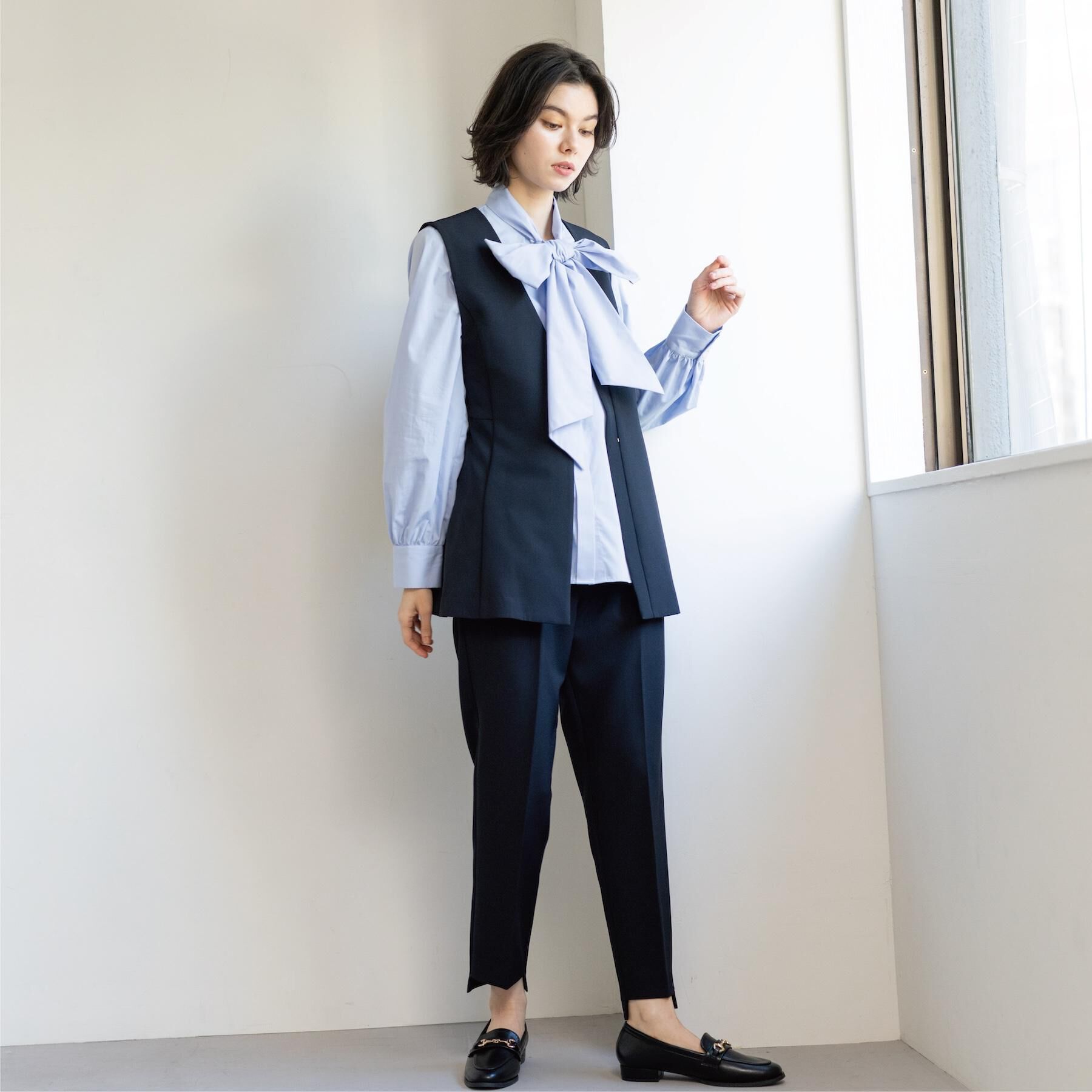 OPAQUE.CLIP「≪通勤・セレモニー対応≫ボウタイシャツブラウス【洗濯機OK】」|シャツ・ブラウス|