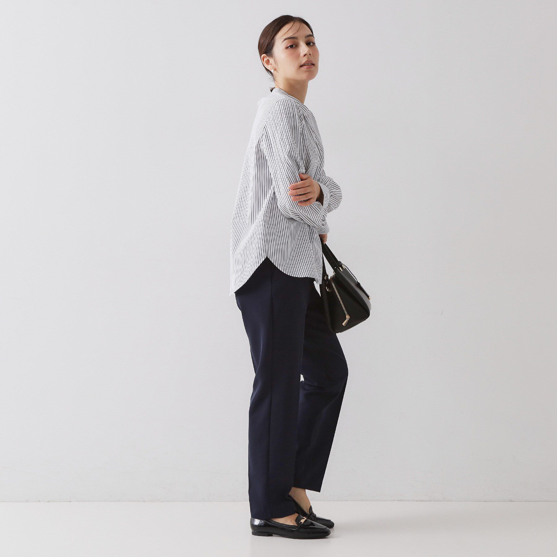 OPAQUE.CLIP「≪通勤・セレモニー対応≫袖タックボリュームブラウス【洗濯機OK】」|シャツ・ブラウス|