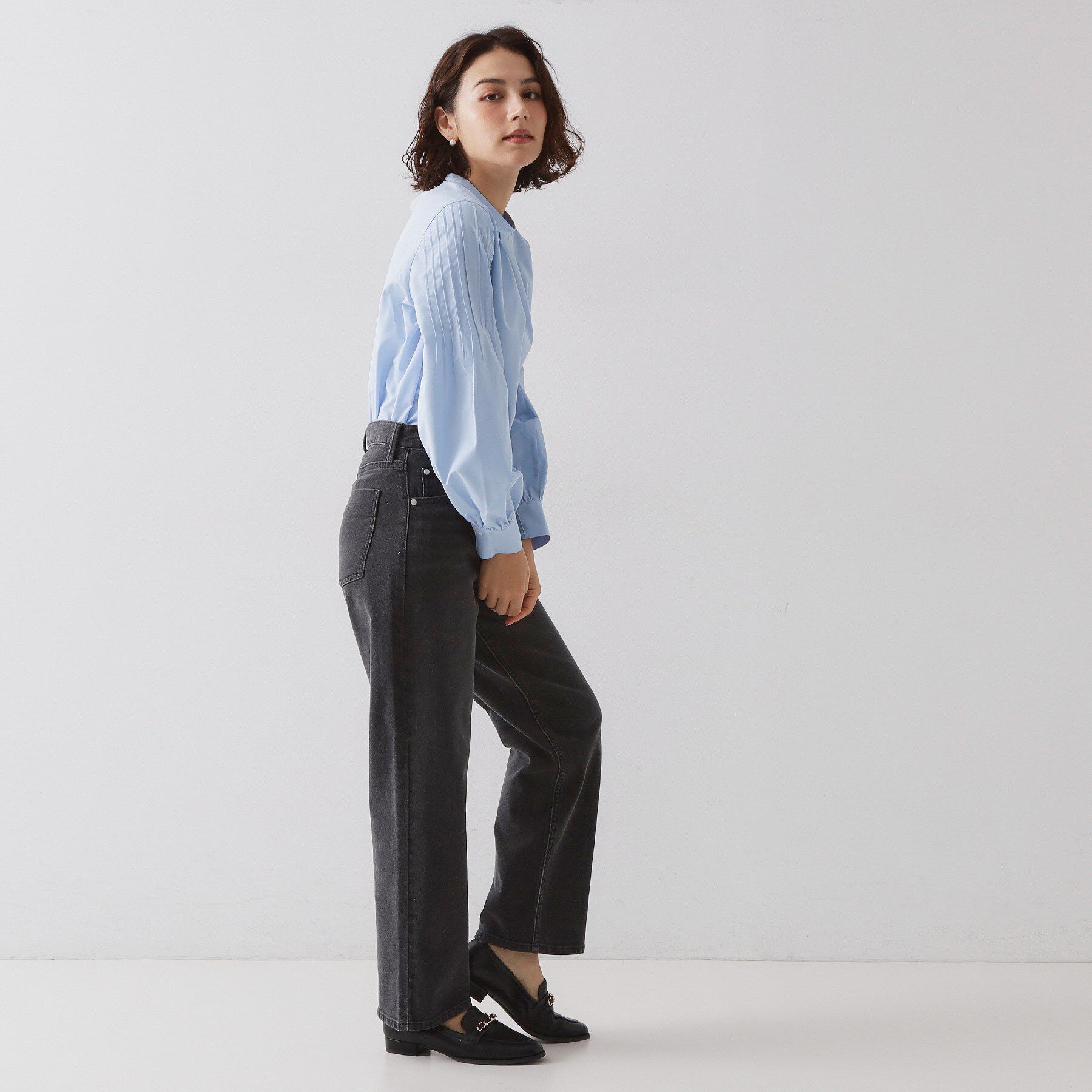 OPAQUE.CLIP「≪通勤・セレモニー対応≫袖タックボリュームブラウス【洗濯機OK】」|シャツ・ブラウス|