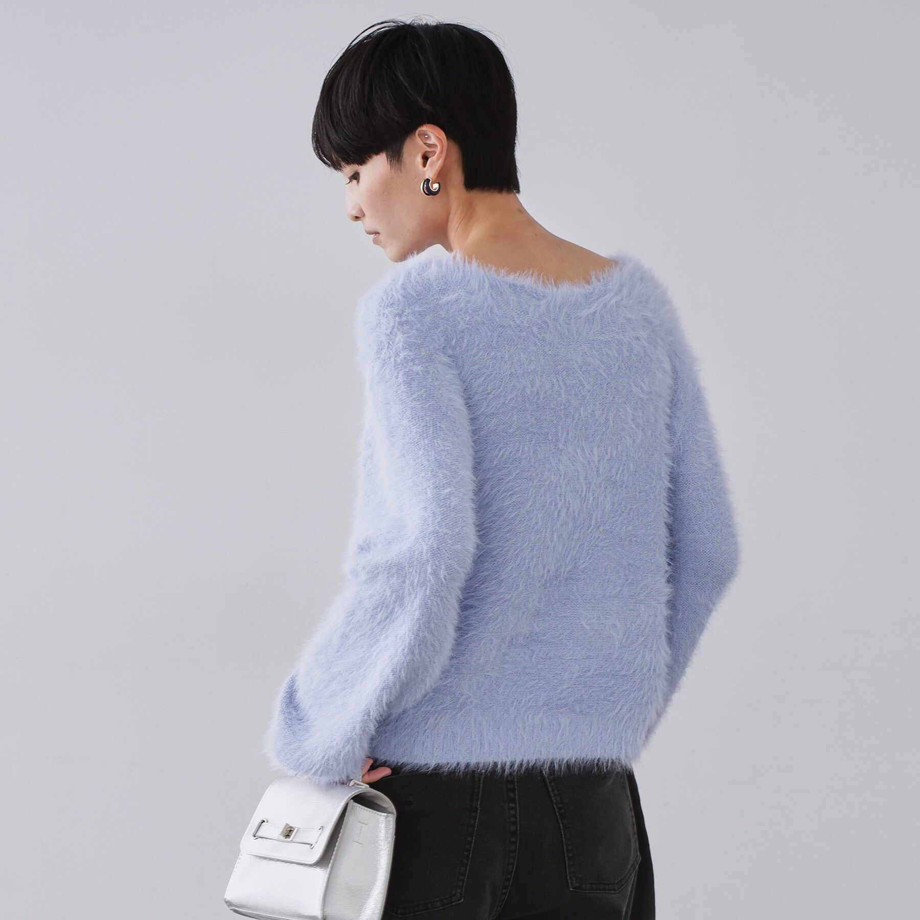 OPAQUE.CLIP「ラメシャギーニット【洗濯機OK】」|ニット・セーター|