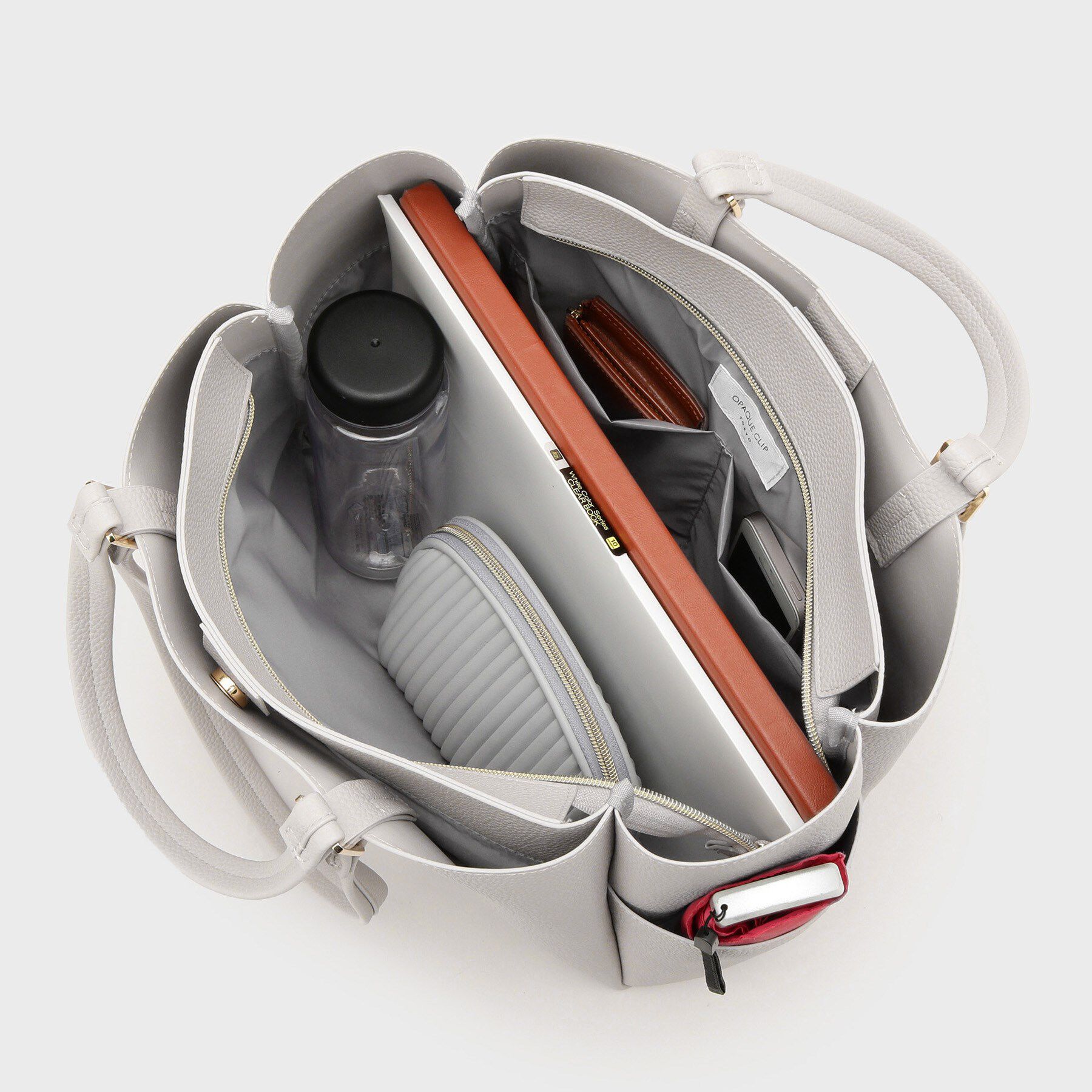 OPAQUE.CLIP「シュリンク合皮大容量トートバッグ【人間工学／軽量／A4サイズ対応／2WAY】」|トートバッグ|