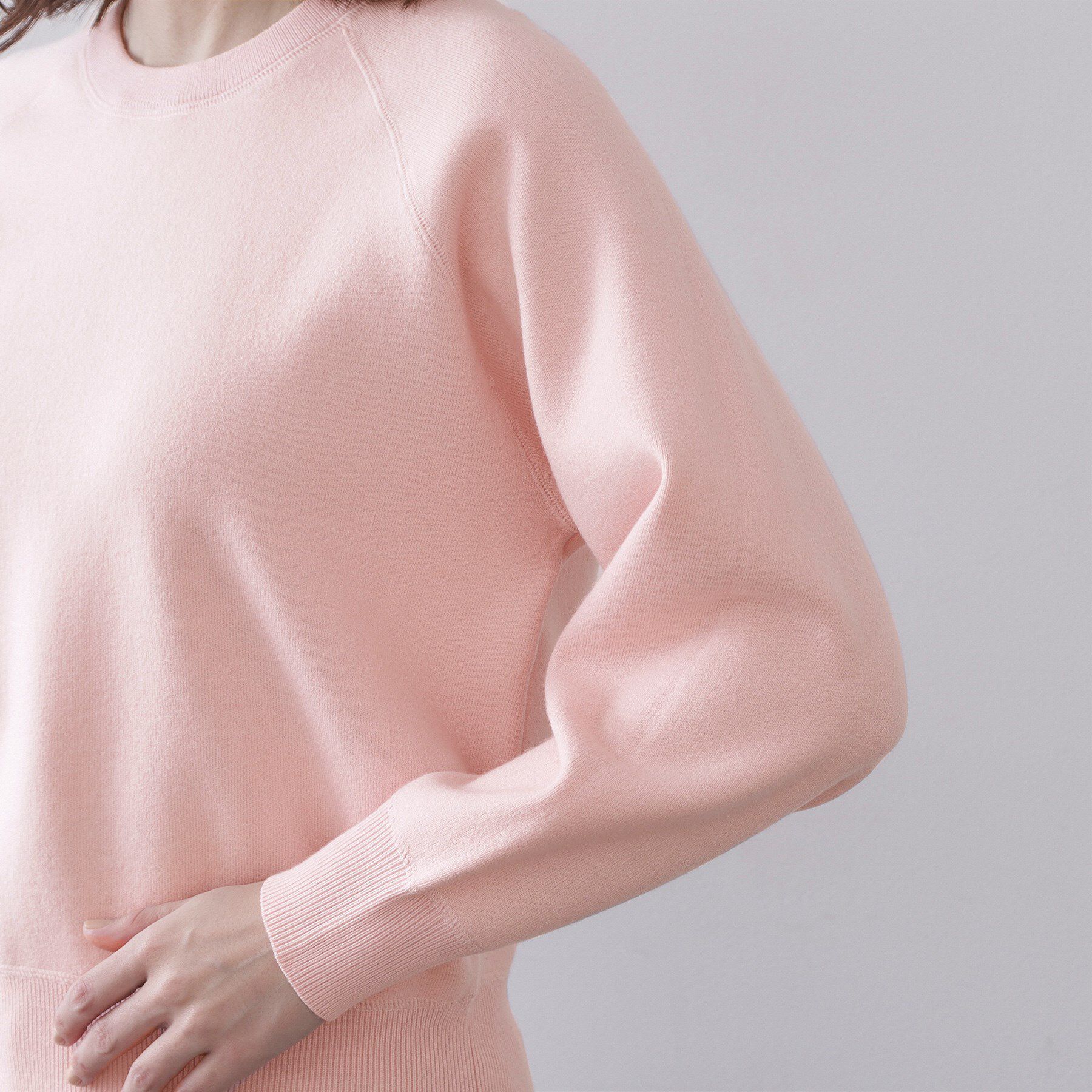 OPAQUE.CLIP「スウェットライクニット【洗濯機OK】」|ニット・セーター|