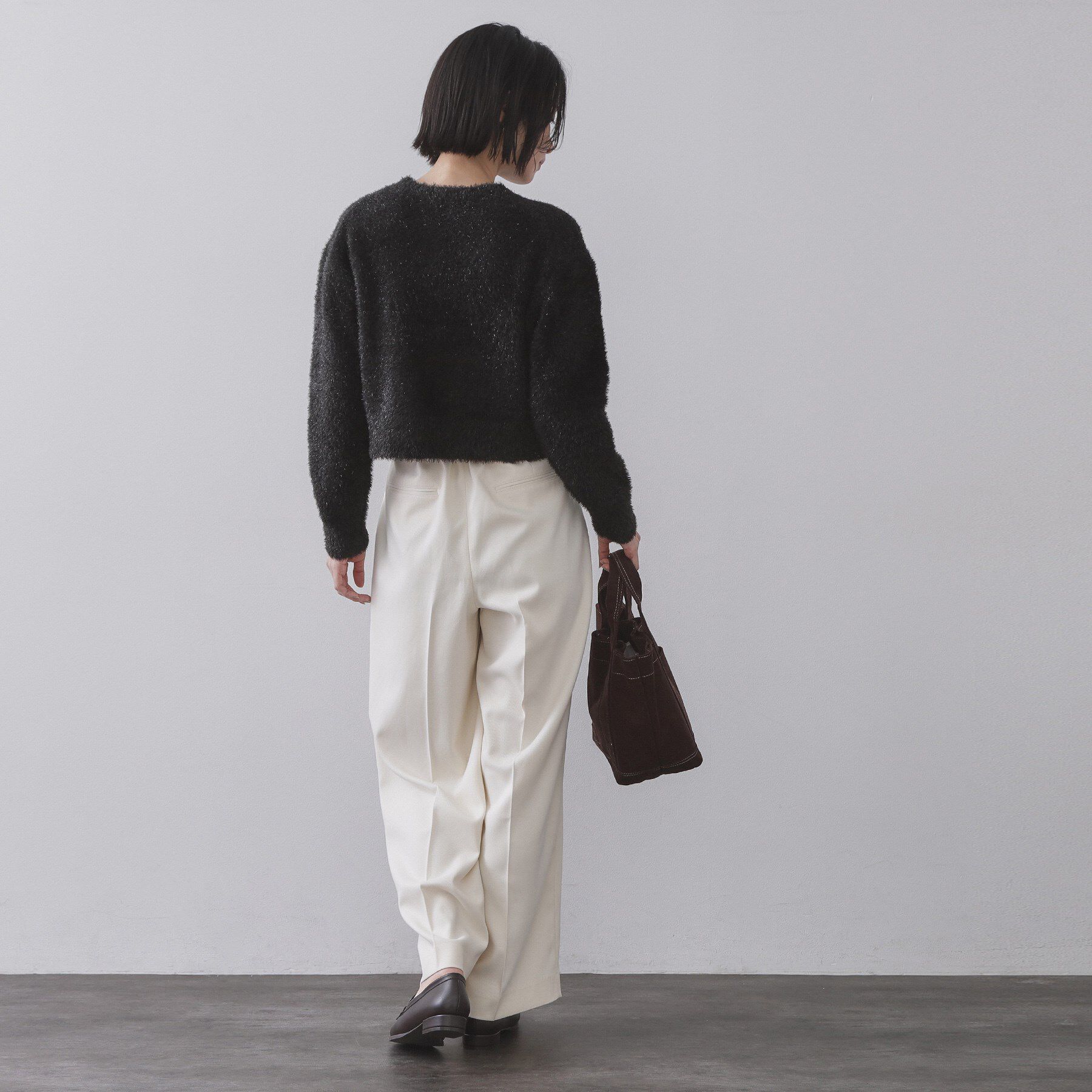 OPAQUE.CLIP「きらきらフェザーニット【洗濯機OK】」|ニット・セーター|