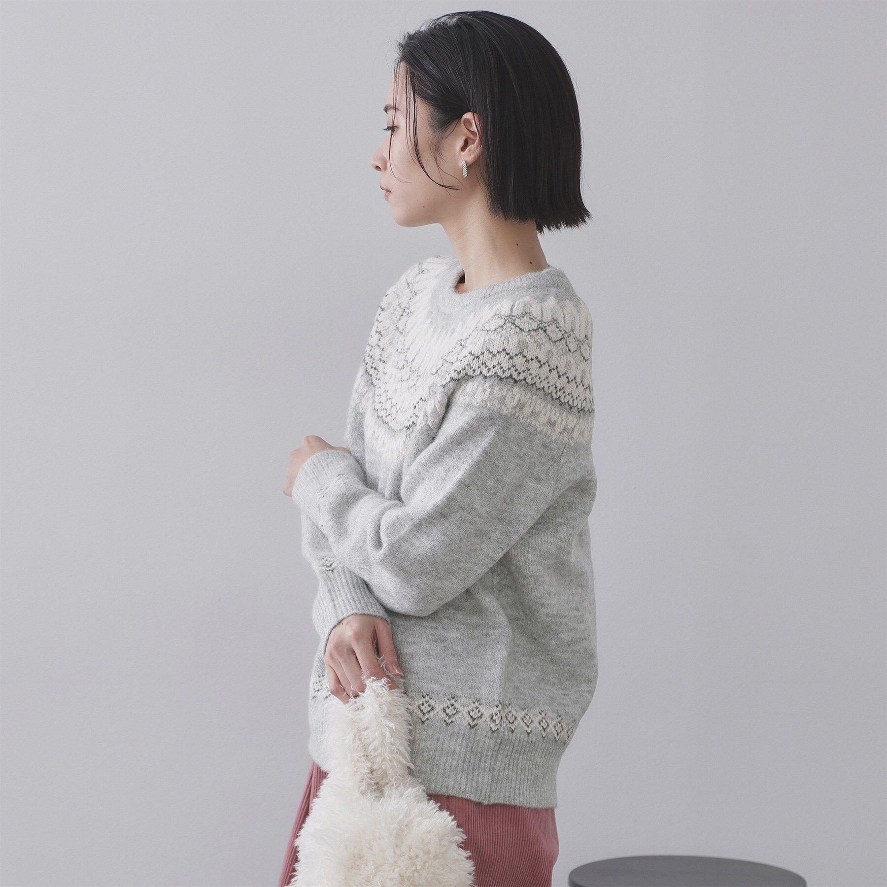 OPAQUE.CLIP「ノルディック調ニット【洗濯機OK】」|ニット・セーター|