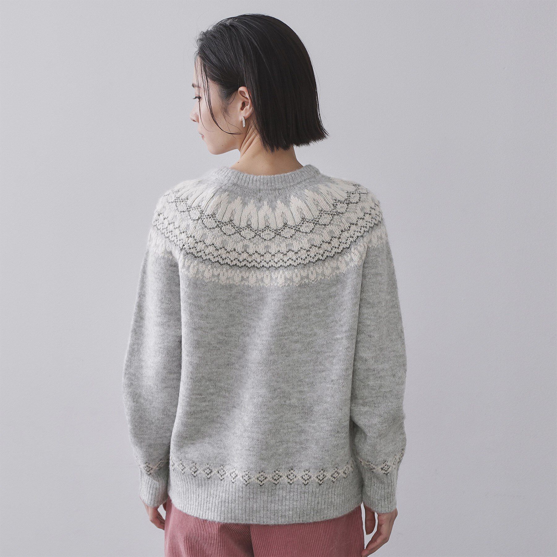 OPAQUE.CLIP「ノルディック調ニット【洗濯機OK】」|ニット・セーター|