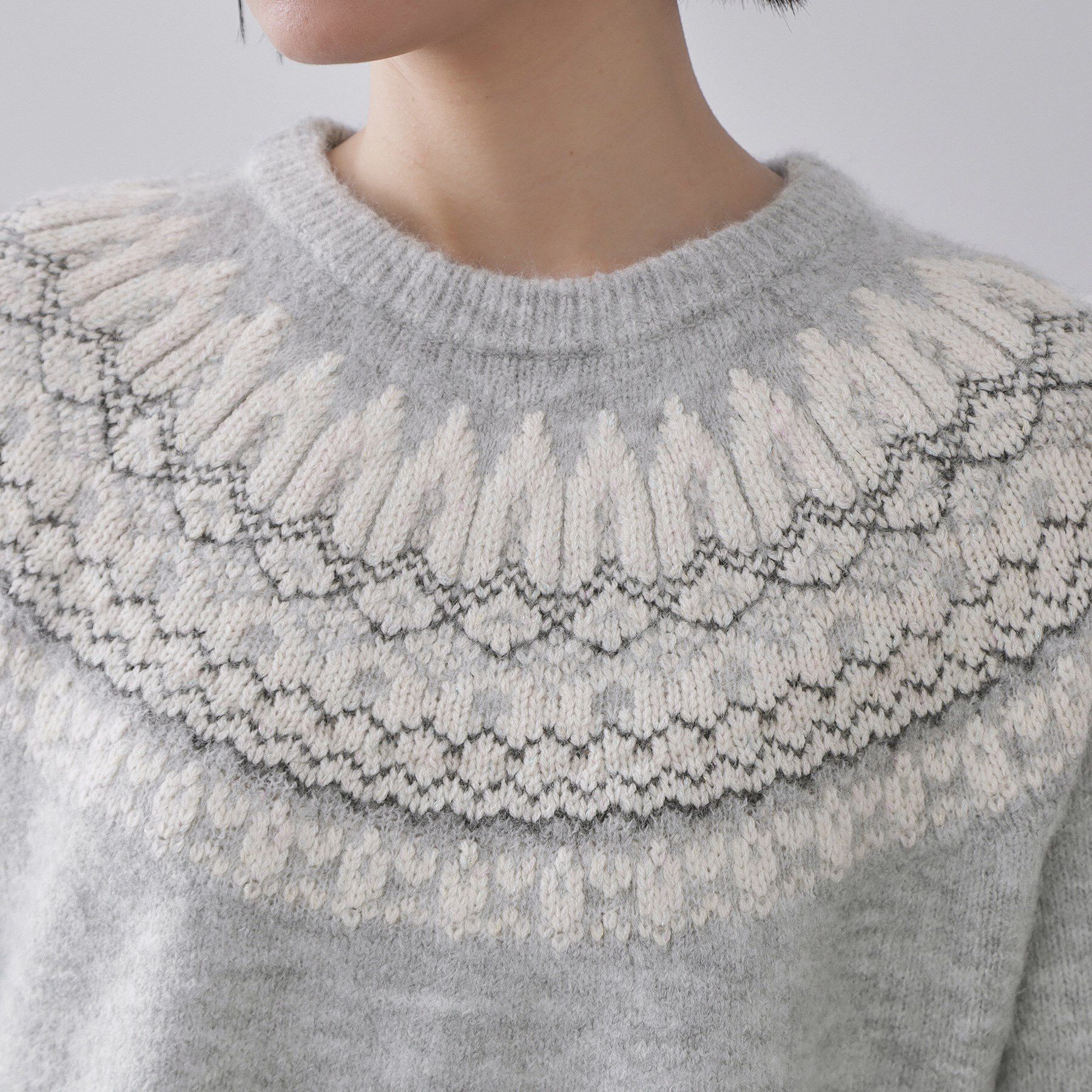 OPAQUE.CLIP「ノルディック調ニット【洗濯機OK】」|ニット・セーター|