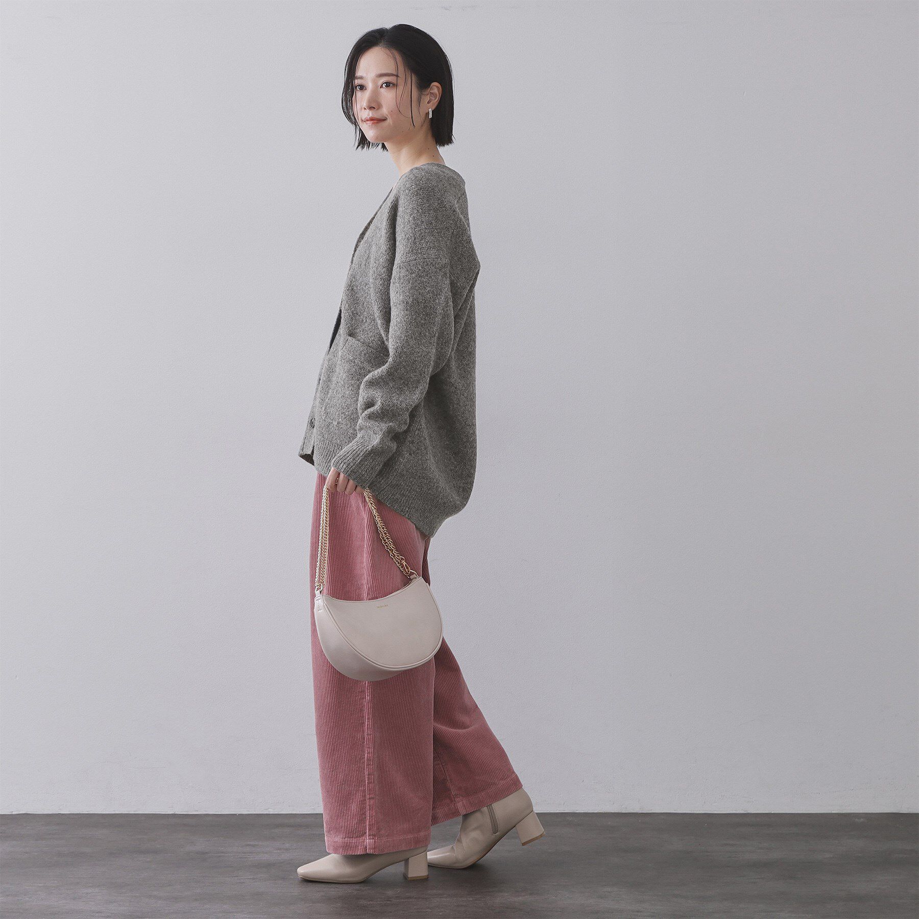 OPAQUE.CLIP「Vネックニットカーディガン／セットアップ対応可【洗濯機OK】」|カーディガン|