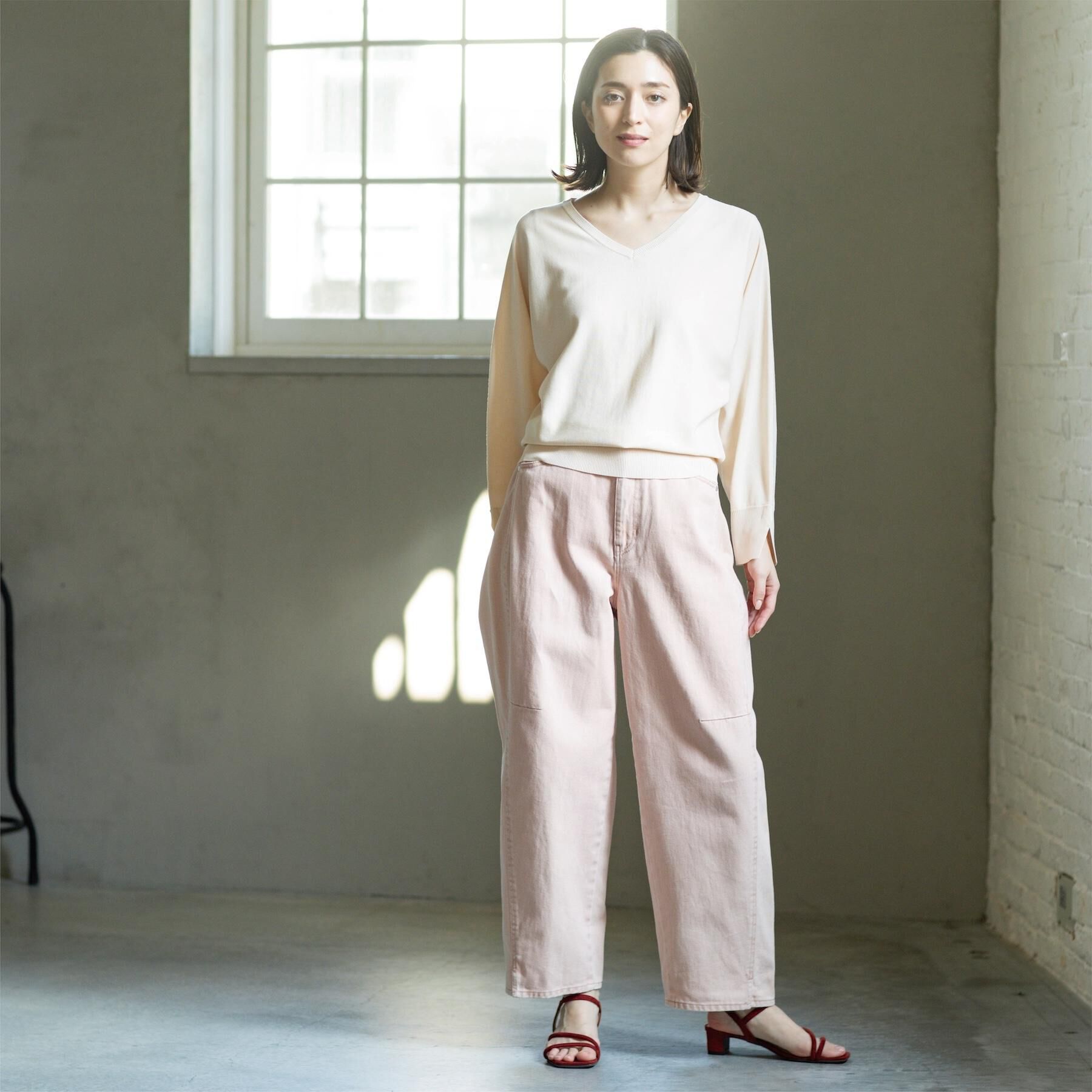 OPAQUE.CLIP「カーブシルエットカラーデニム【洗濯機OK】」|デニム|