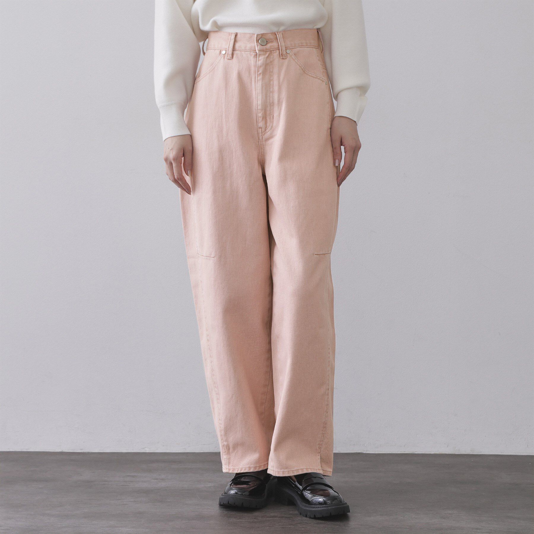 OPAQUE.CLIP「カーブシルエットカラーデニム【洗濯機OK】」|デニム|