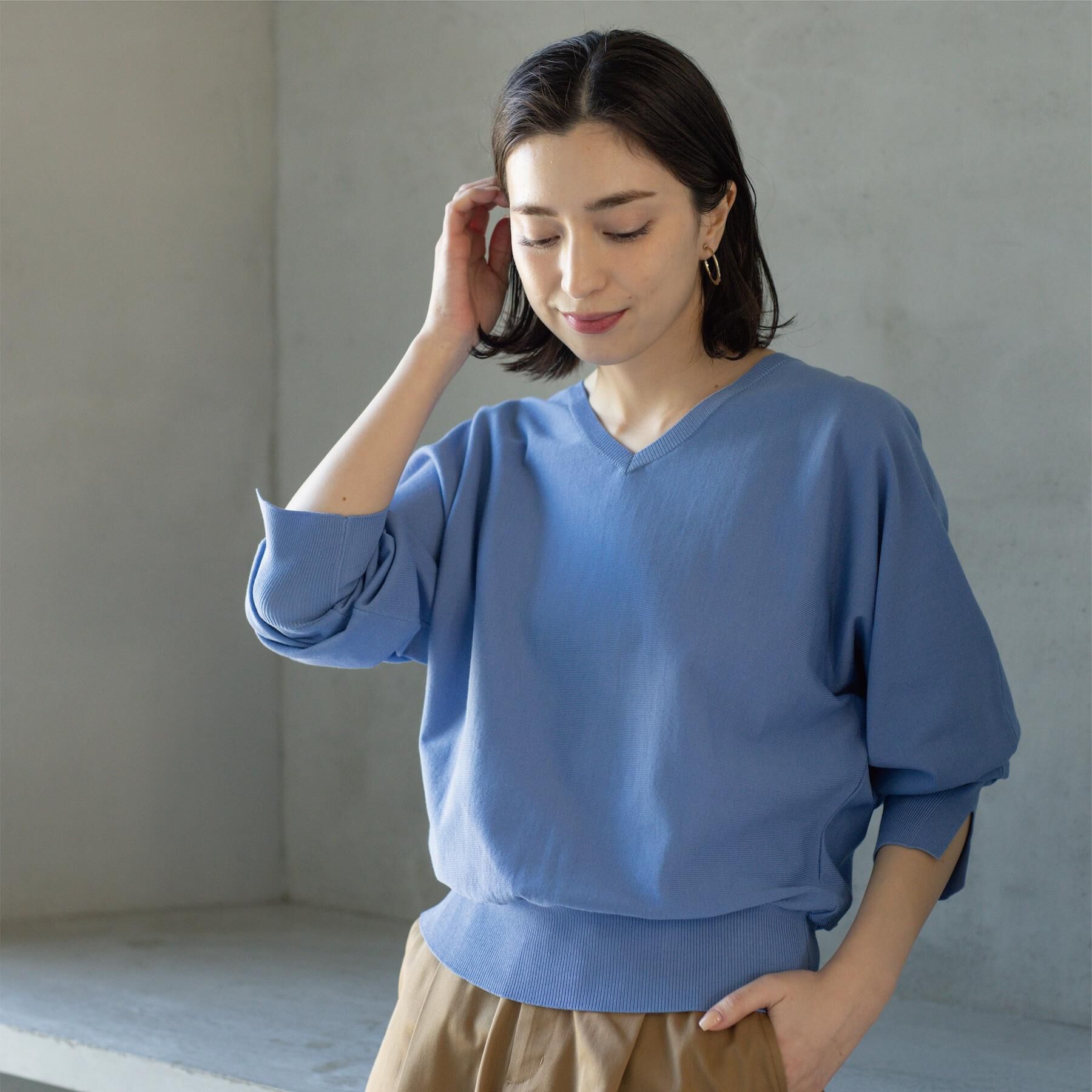 OPAQUE.CLIP「リラクシードルマンスリーブニット【洗濯機OK/抗ピル】」|ニット・セーター|