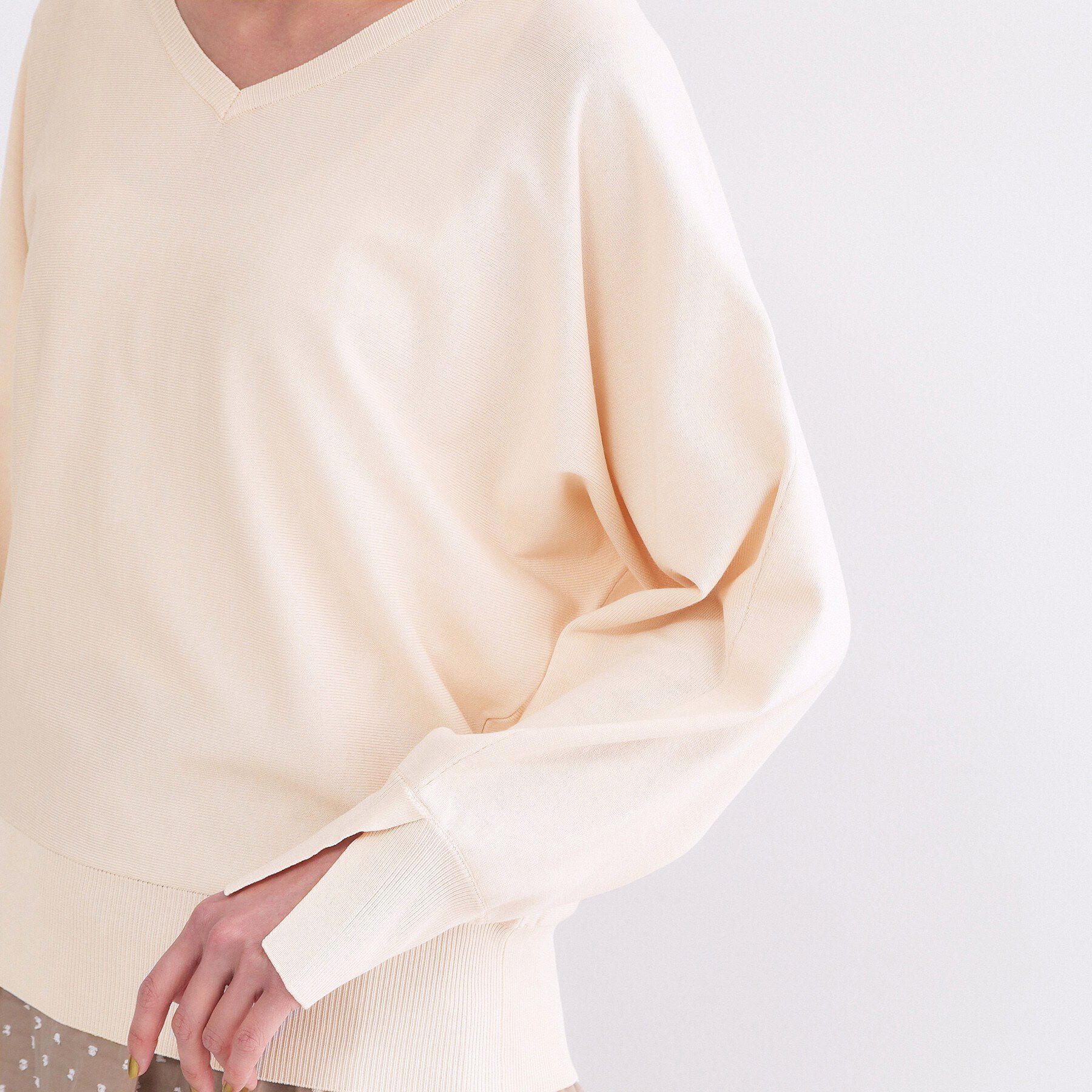 OPAQUE.CLIP「リラクシードルマンスリーブニット【洗濯機OK/抗ピル】」|ニット・セーター|