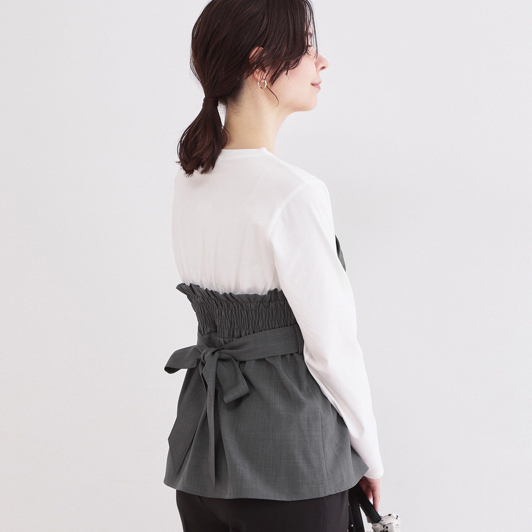 OPAQUE.CLIP「ビスチェドッキングカットソー【洗濯機OK】」|Tシャツ・カットソー|