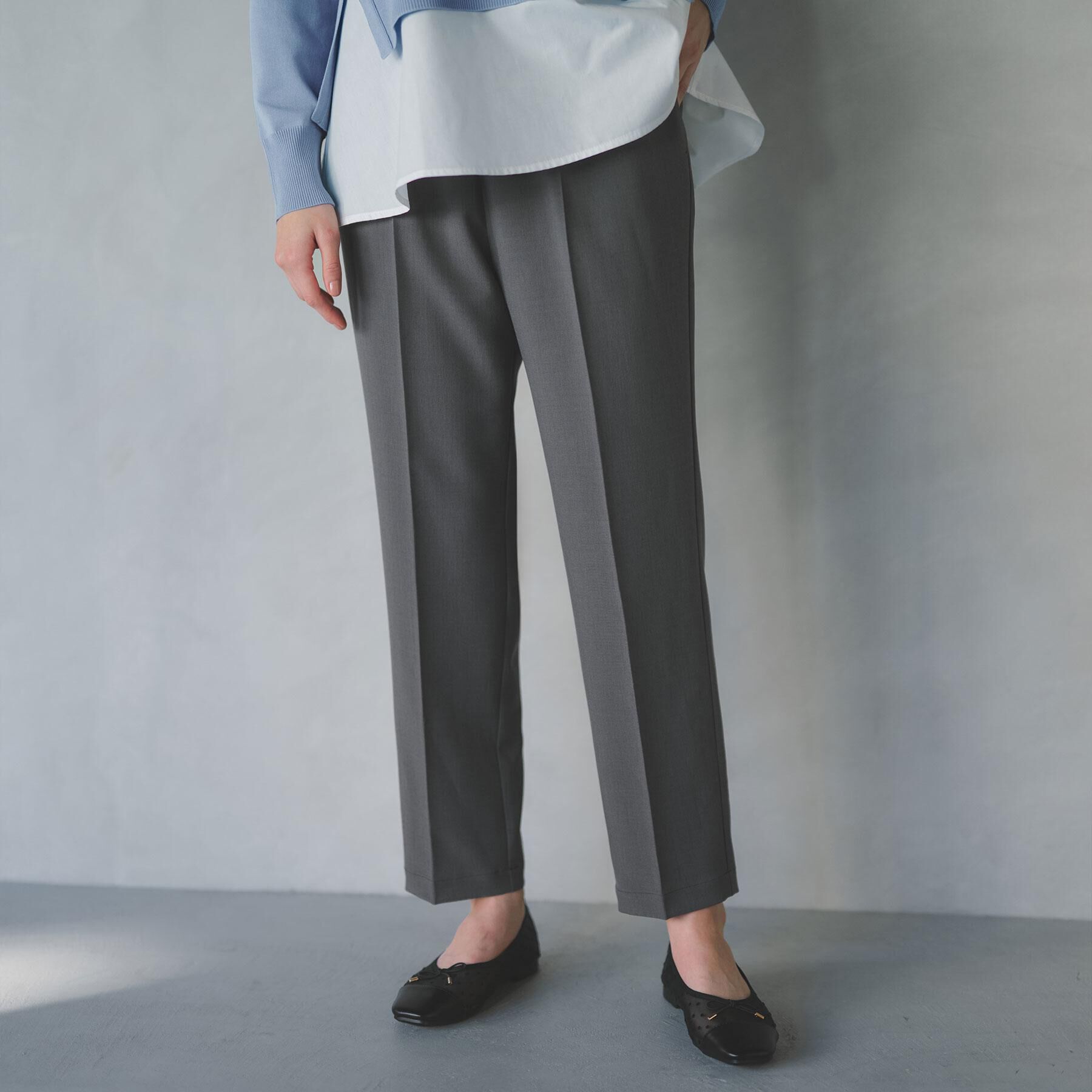 OPAQUE.CLIP「美脚ストレッチイージーテーパードパンツ【洗濯機OK】」|その他|