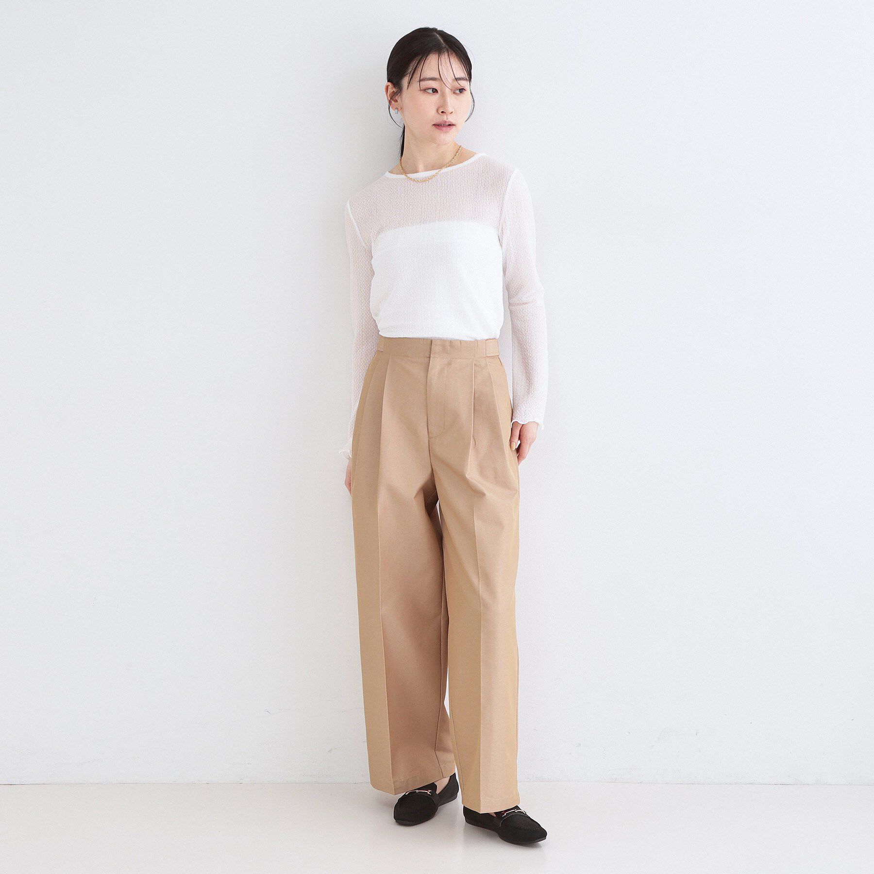 OPAQUE.CLIP「ラッセルレーストップス【洗濯機OK】」|Tシャツ・カットソー|