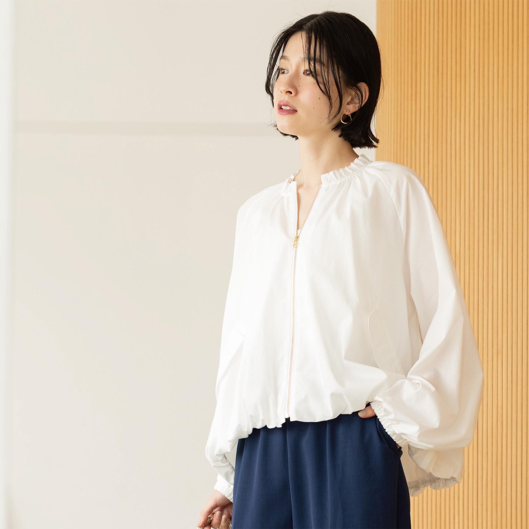 OPAQUE.CLIP「撥水 裾バルーンブルゾン【洗濯機OK】」|ブルゾン・スタジャン|