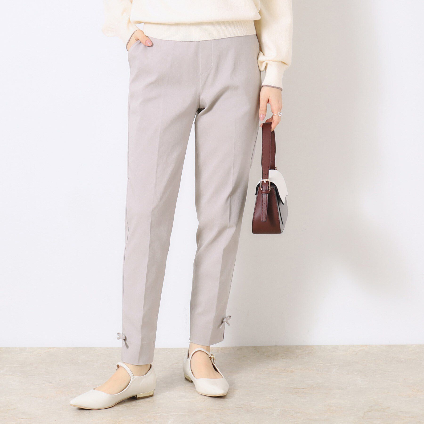 Couture broach「【ラクチンきれい見えパンツ】リボンハイパーストレッチパンツ」|その他|