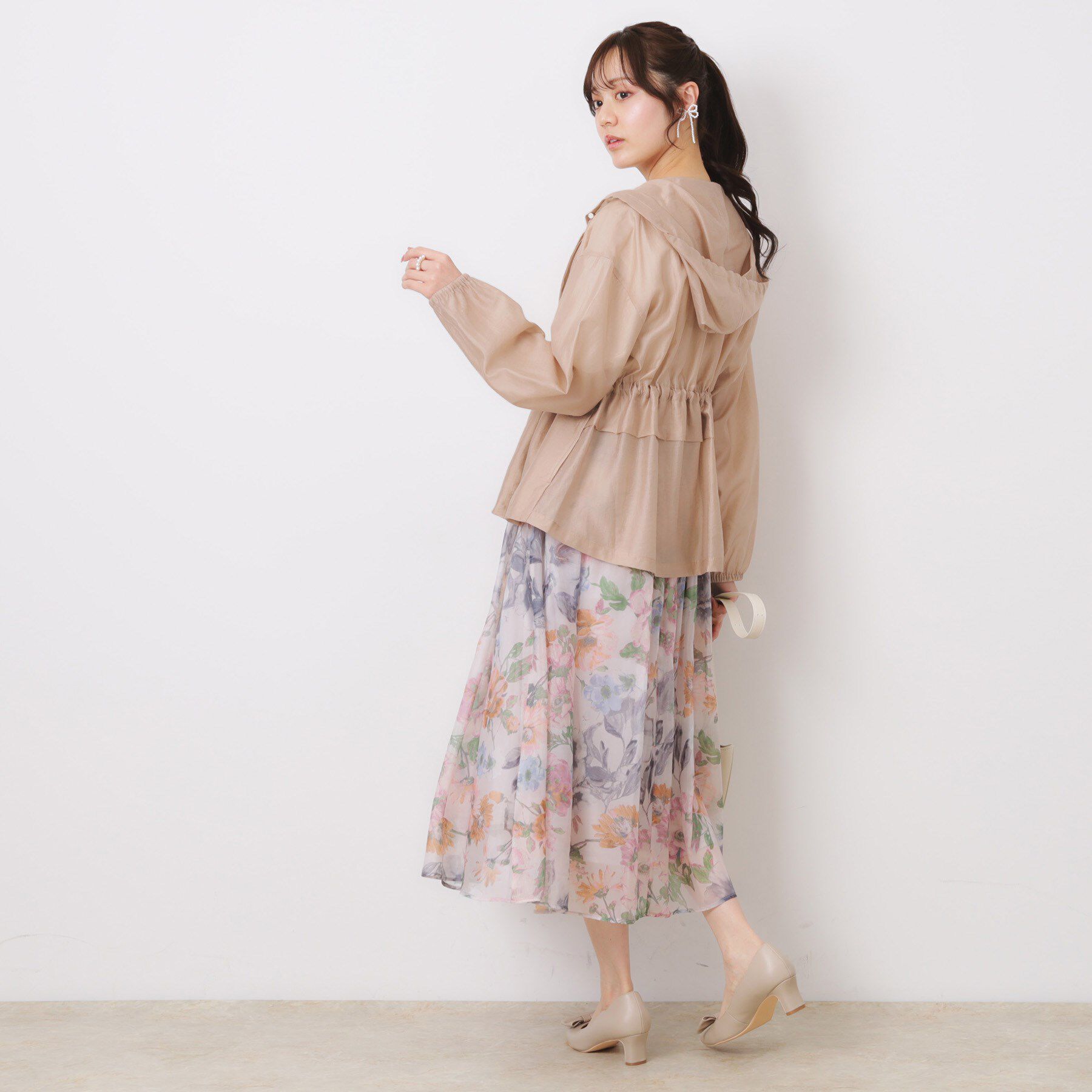 Couture broach「【オシャレな透け感・ペプラム】愛されシアーマンパ」|ブルゾン・スタジャン|