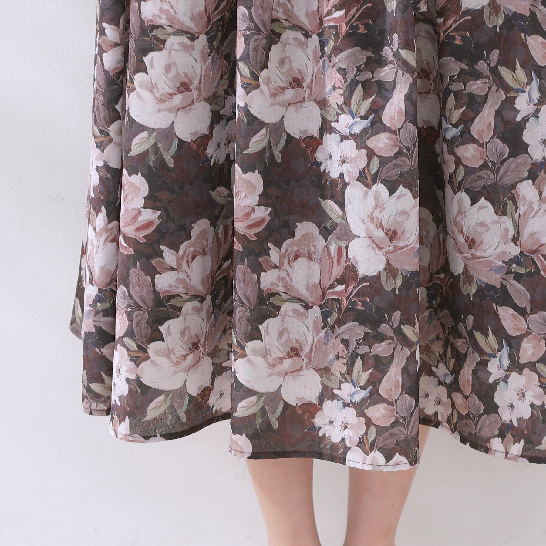 Couture broach「【きれいめ・通勤】細リボン付きパレットボイルスカート」|スカート|