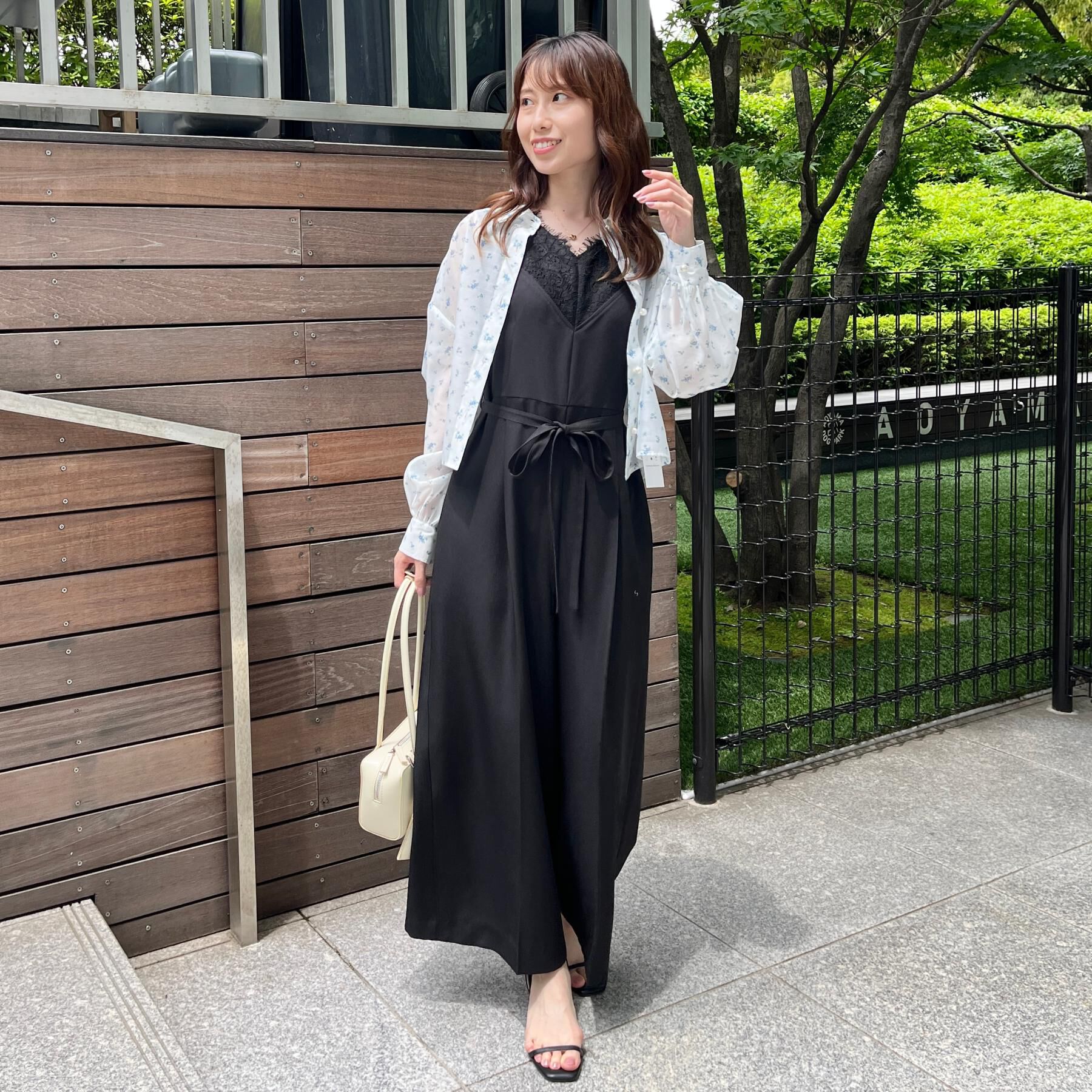 Couture broach「【一枚で着映える】レース切替デザインオールインワン」|オールインワン|