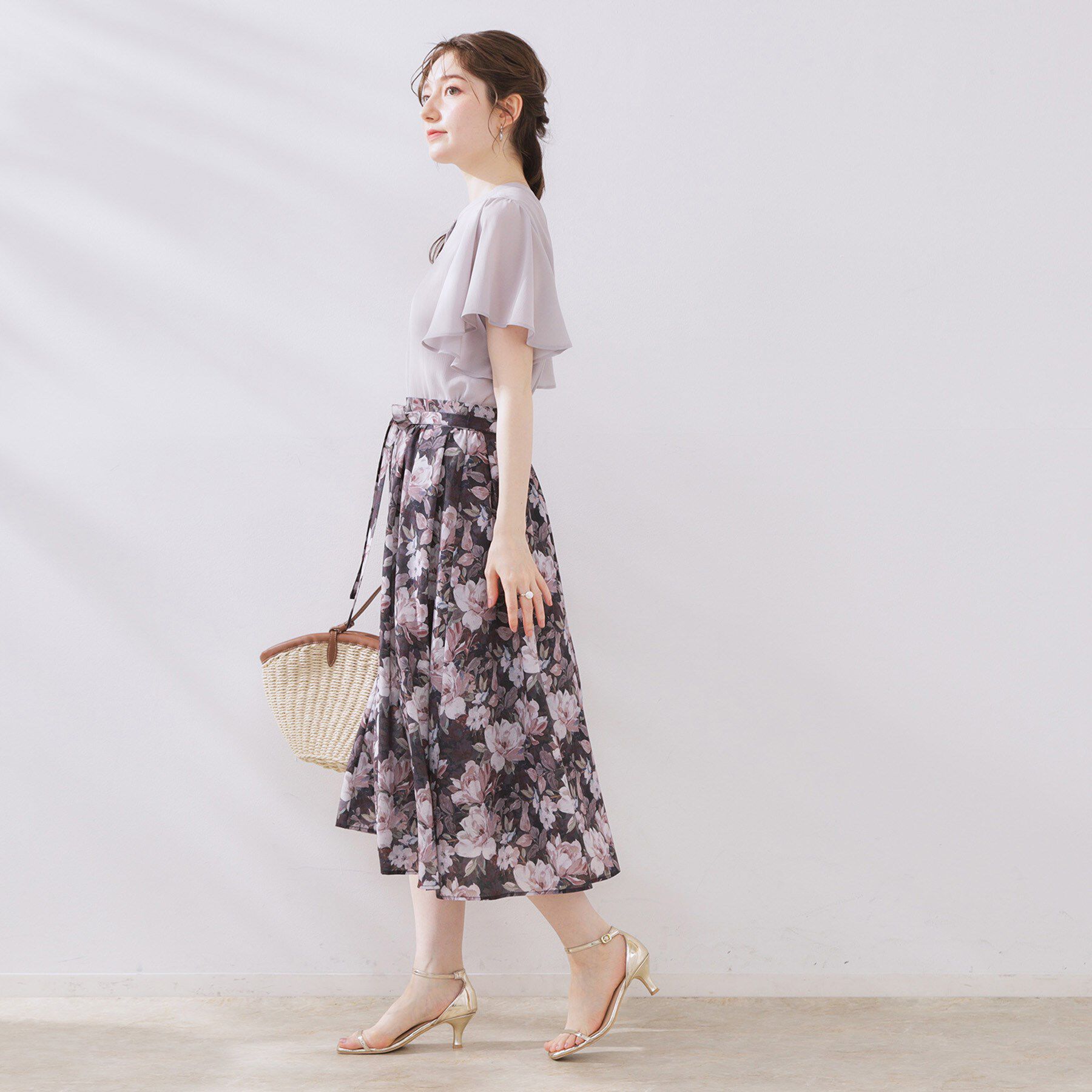 Couture broach「【キレイめ・通勤】前後2WAY楊柳フレアー袖ブラウス」|シャツ・ブラウス|