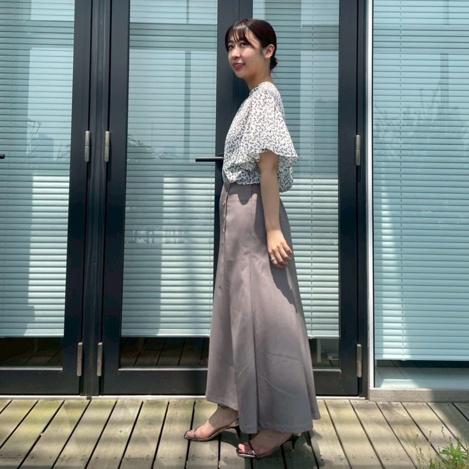 Couture broach「【キレイめ・通勤】前後2WAY楊柳フレアー袖ブラウス」|シャツ・ブラウス|