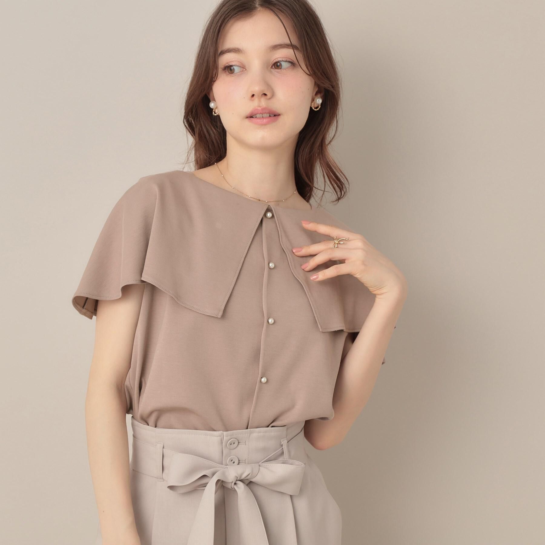 Couture broach「【マシンウォッシャブル・UVケア・接触冷感】2WAYケープデザインカットソー」|Tシャツ・カットソー|