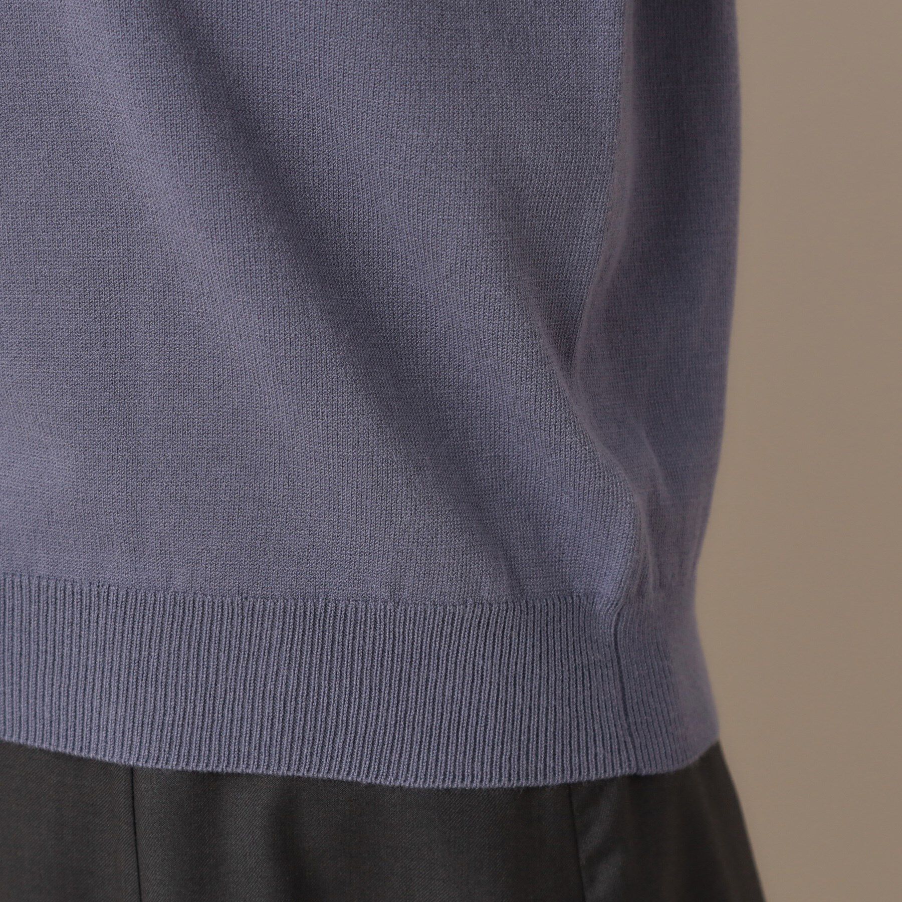 Couture broach「【5分袖・華奢見え・通勤】配色スカラ5分袖ニット」|ニット・セーター|