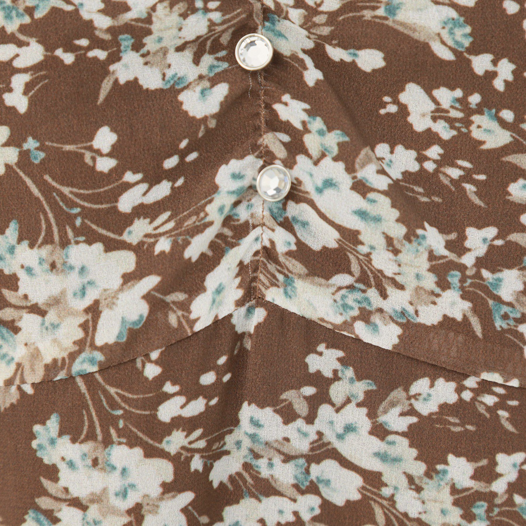 Couture broach「【一枚で着映える・通勤】Vネックフラワーワンピース」|ワンピース|