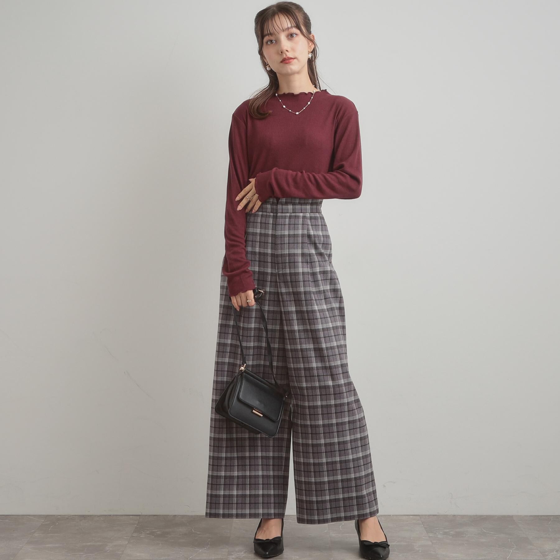 Couture broach「【ほんのりシアー・きれいめ】サステナブル テレコインナートップス」|Tシャツ・カットソー|