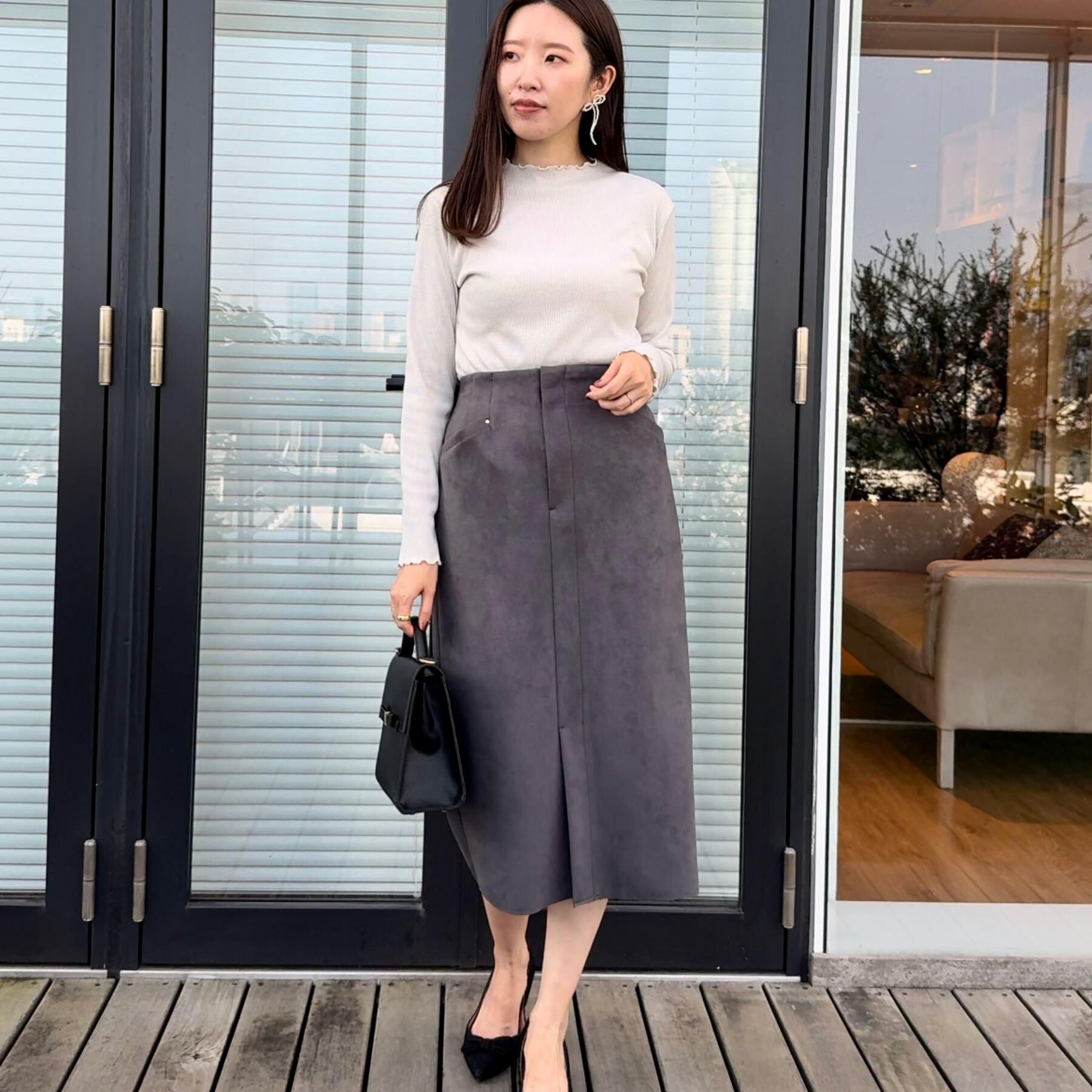 Couture broach「【ほんのりシアー・きれいめ】サステナブル テレコインナートップス」|Tシャツ・カットソー|