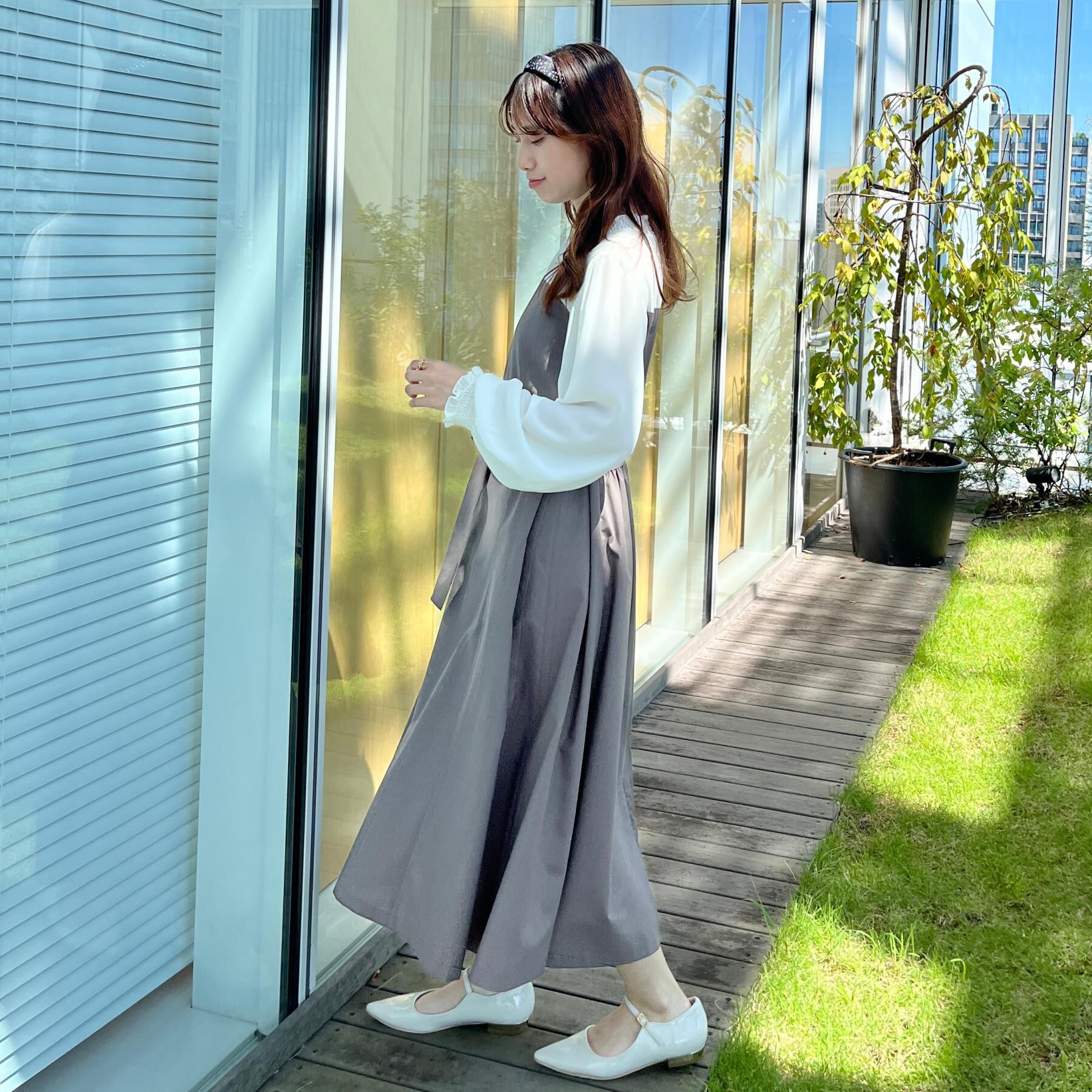 Couture broach「【レイヤード風・きれいめ・通勤】ドッキングベアワンピース」|ワンピース|