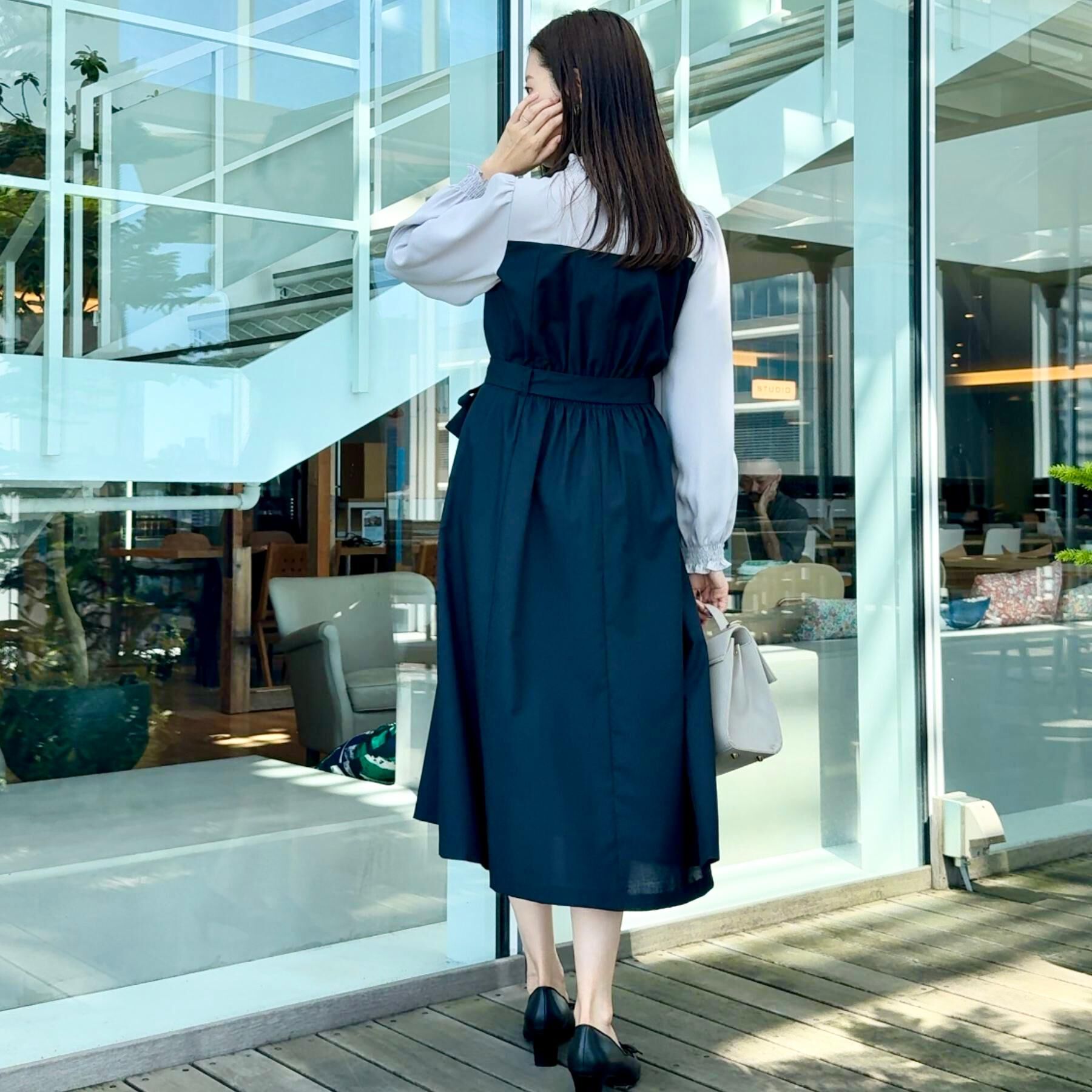 Couture broach「【レイヤード風・きれいめ・通勤】ドッキングベアワンピース」|ワンピース|