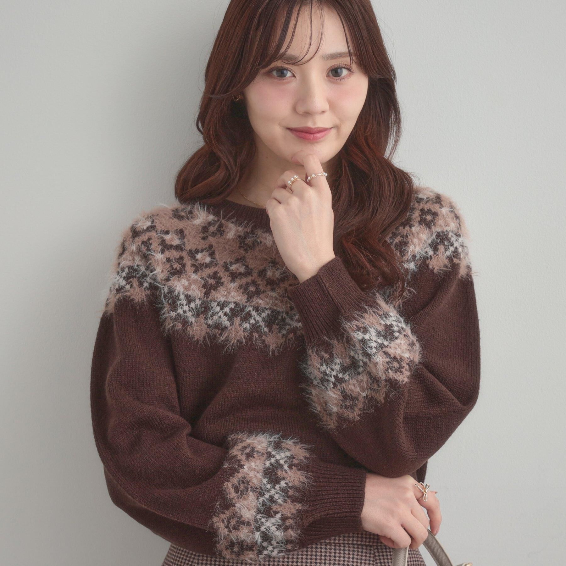 Couture broach「【着映え】求心フェザーニット」|ニット・セーター|