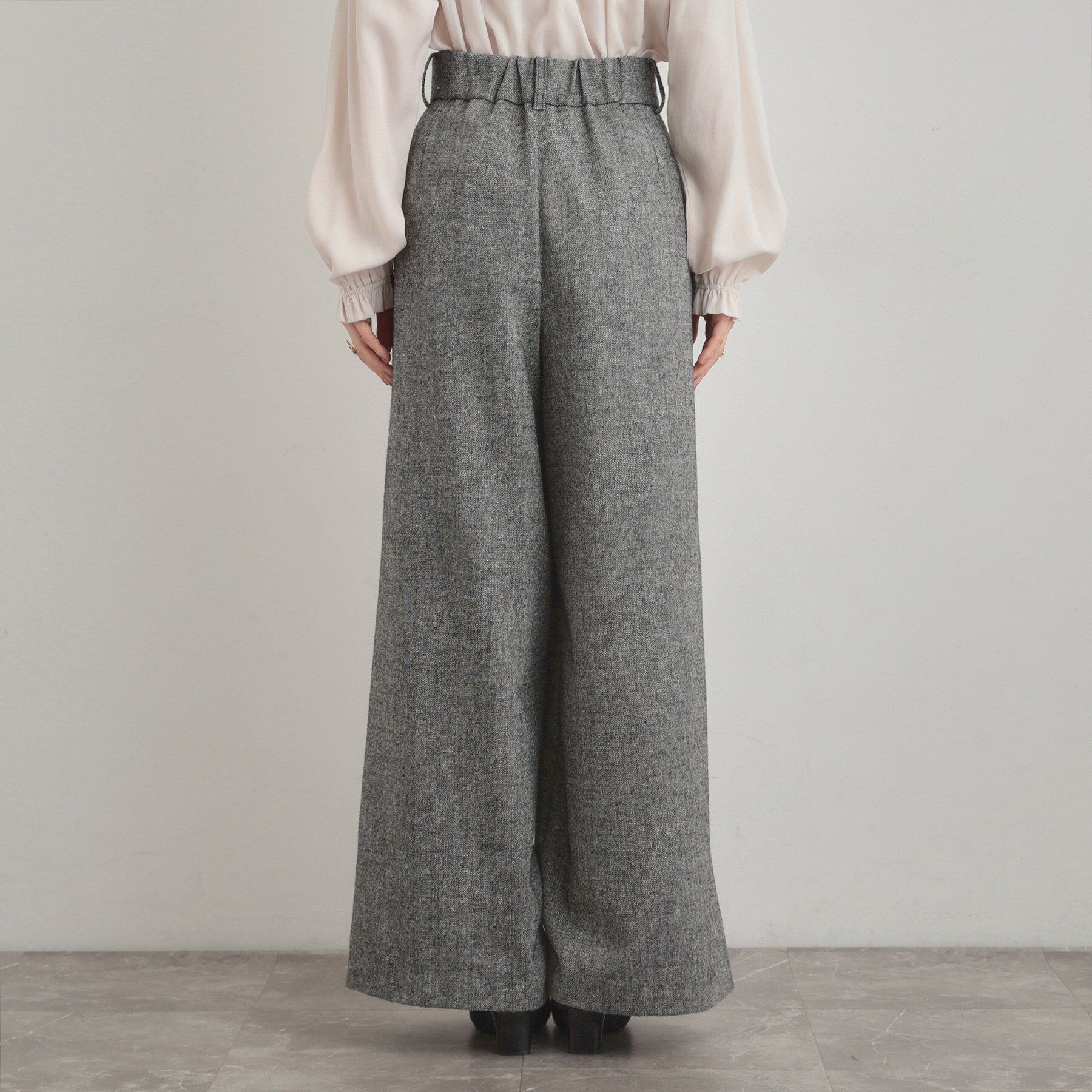 Couture broach「【上品華やか・通勤】ラメツイード ワイドパンツ」|その他|