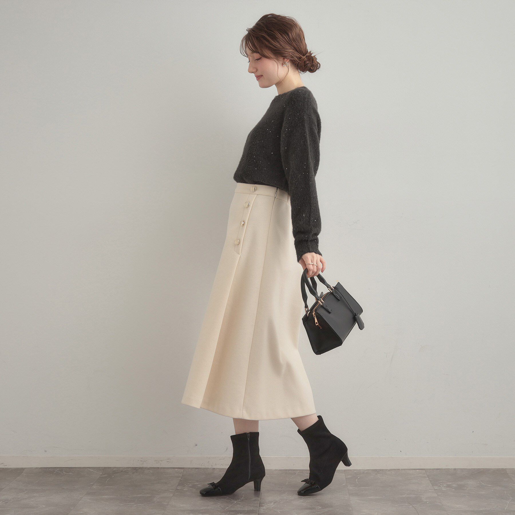 Couture broach「【前後2WAY】スパンコールラメフェザー ニット」|ニット・セーター|