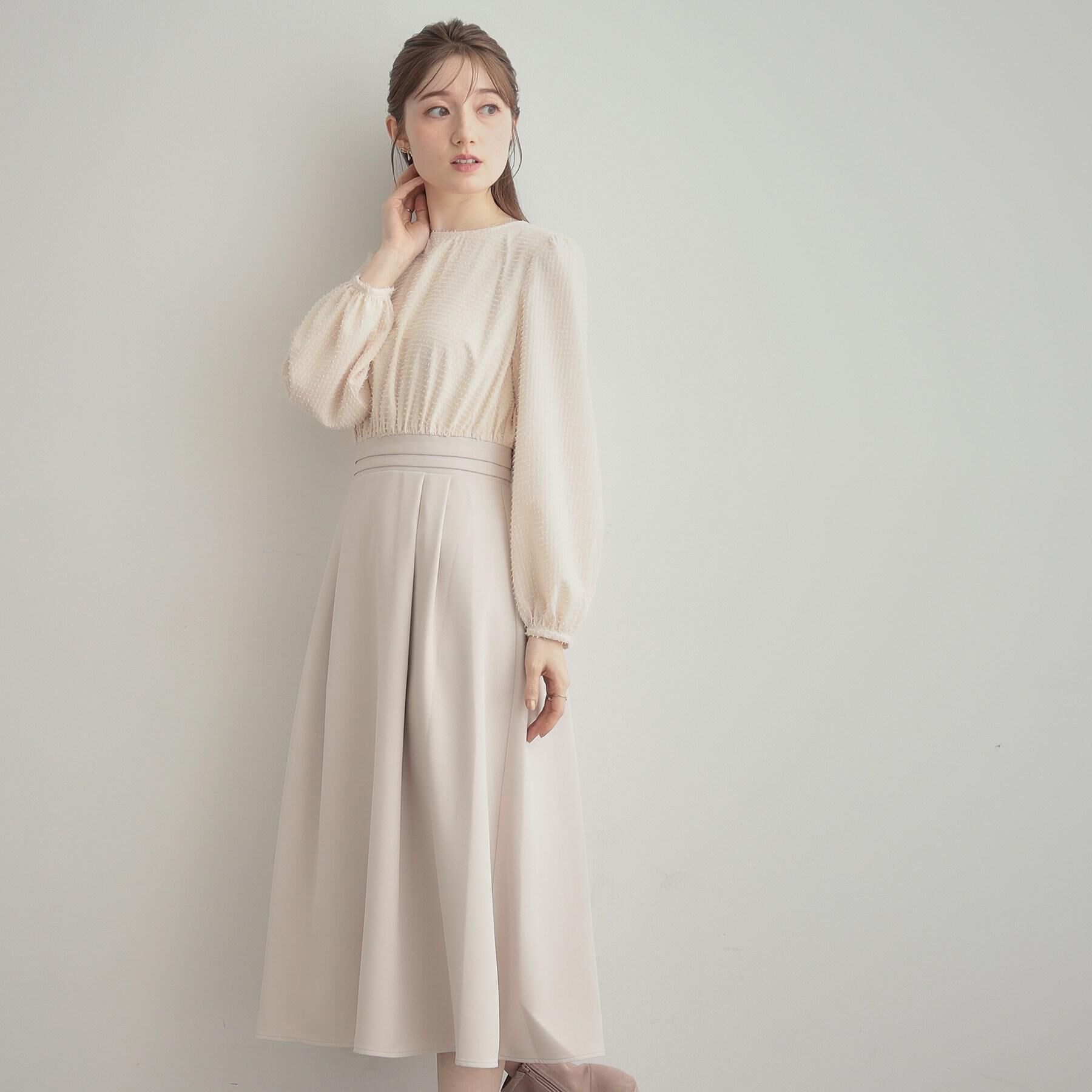 Couture broach「【通勤・ラメジャカード】ドッキングワンピース」|ワンピース|