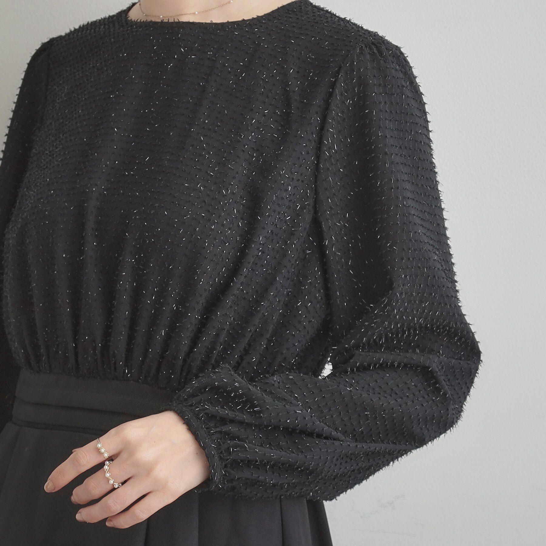 Couture broach「【通勤・ラメジャカード】ドッキングワンピース」|ワンピース|